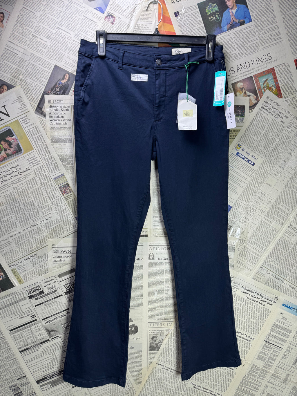 Women - Cosmic Blue Love® Waist: 32" | Navy Blue | Bell Bottom Pants | 1215 - Genuine Maal