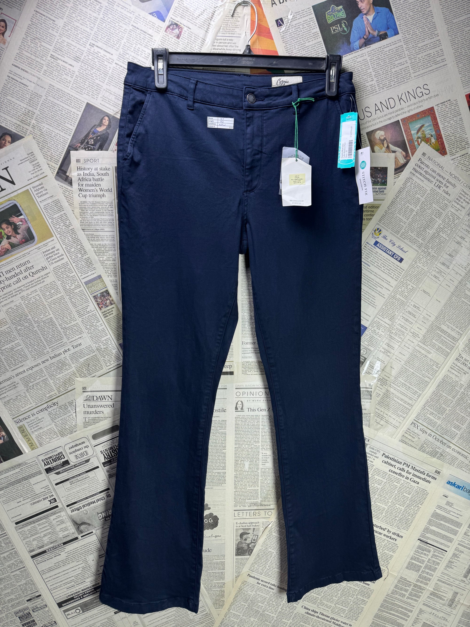 Women - Cosmic Blue Love® Waist: 32" | Navy Blue | Bell Bottom Pants | 1215 - Genuine Maal
