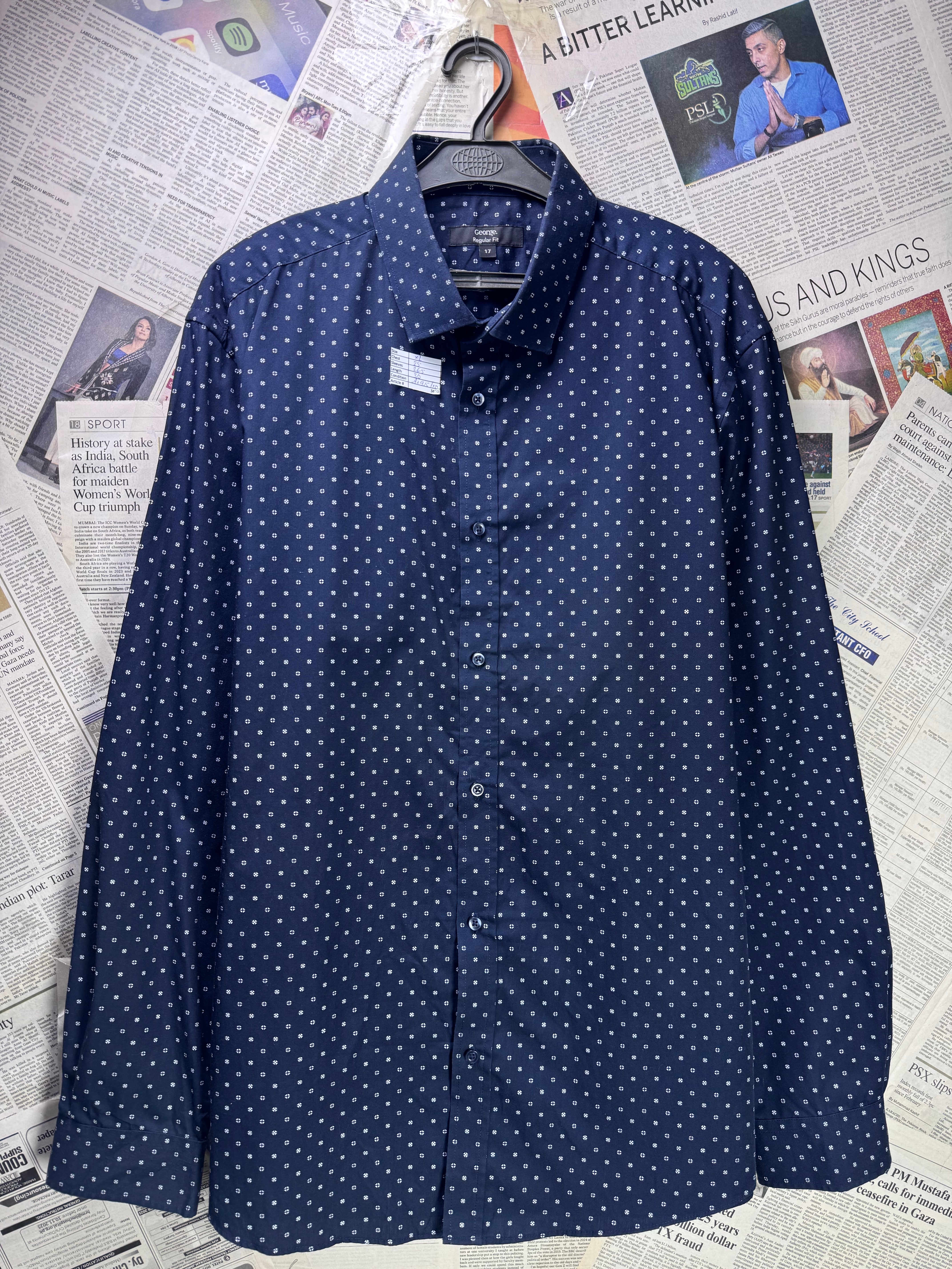 George® XL | Chest: 25" | Space Blue | Shirt | Poly - Cotton | 3470 - Genuine Maal