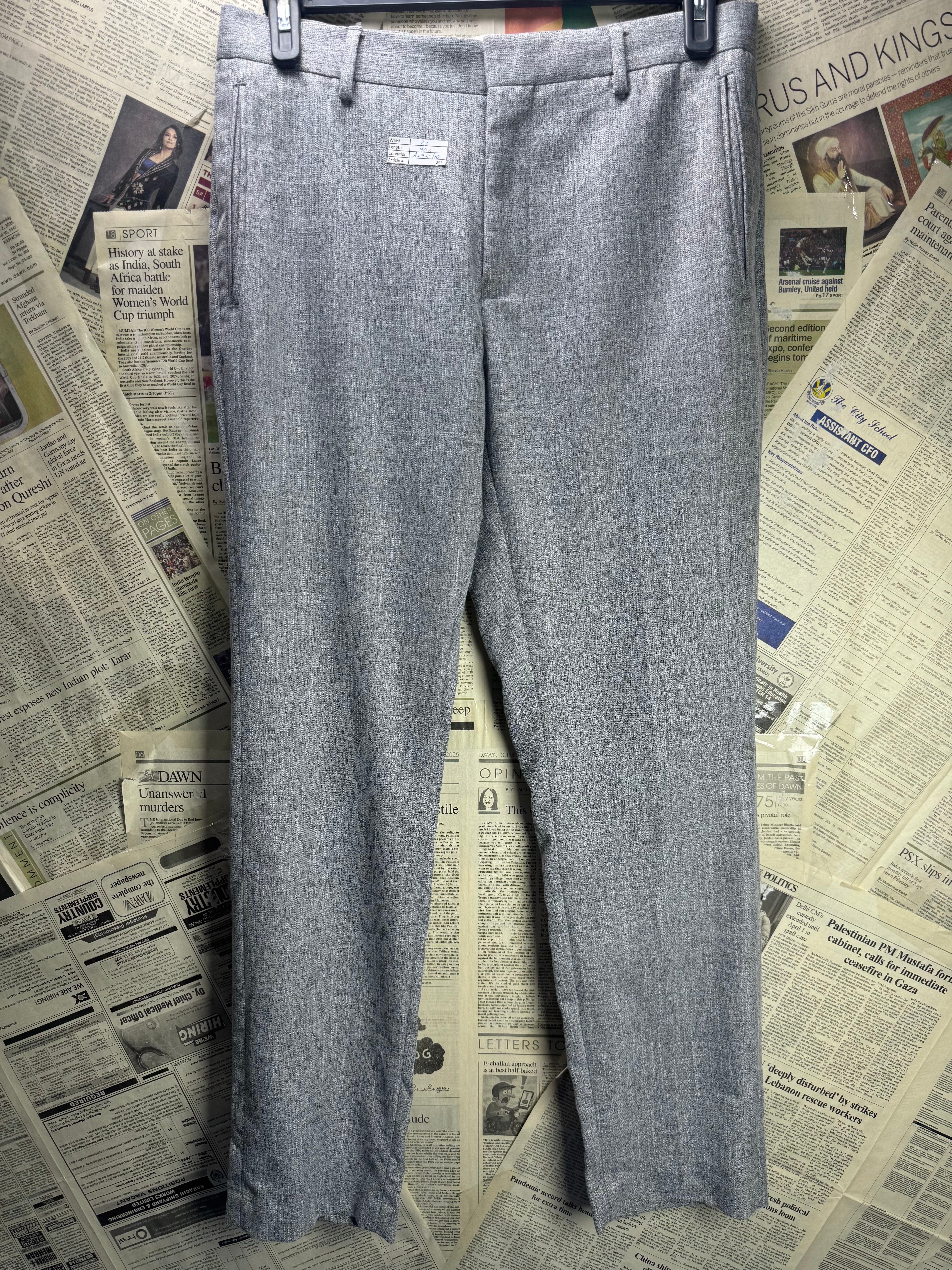 River Island® Waist: 32" | Grey | Dress Pants | Poly - Viscose | 2967 - Genuine Maal