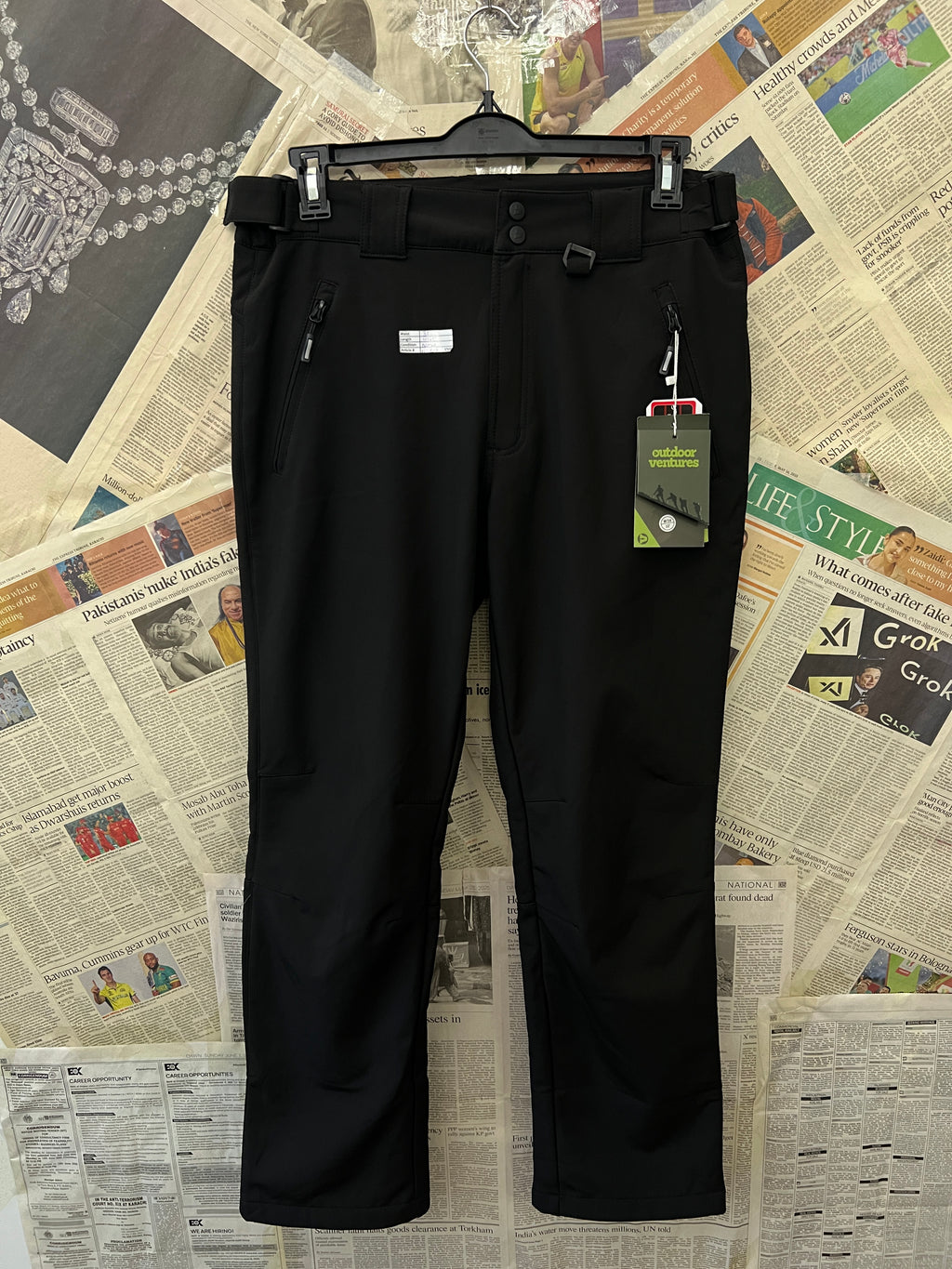 Outdoor Ventures® Waist: 32" | Black | Tracking Pants | 1508 - Genuine Maal