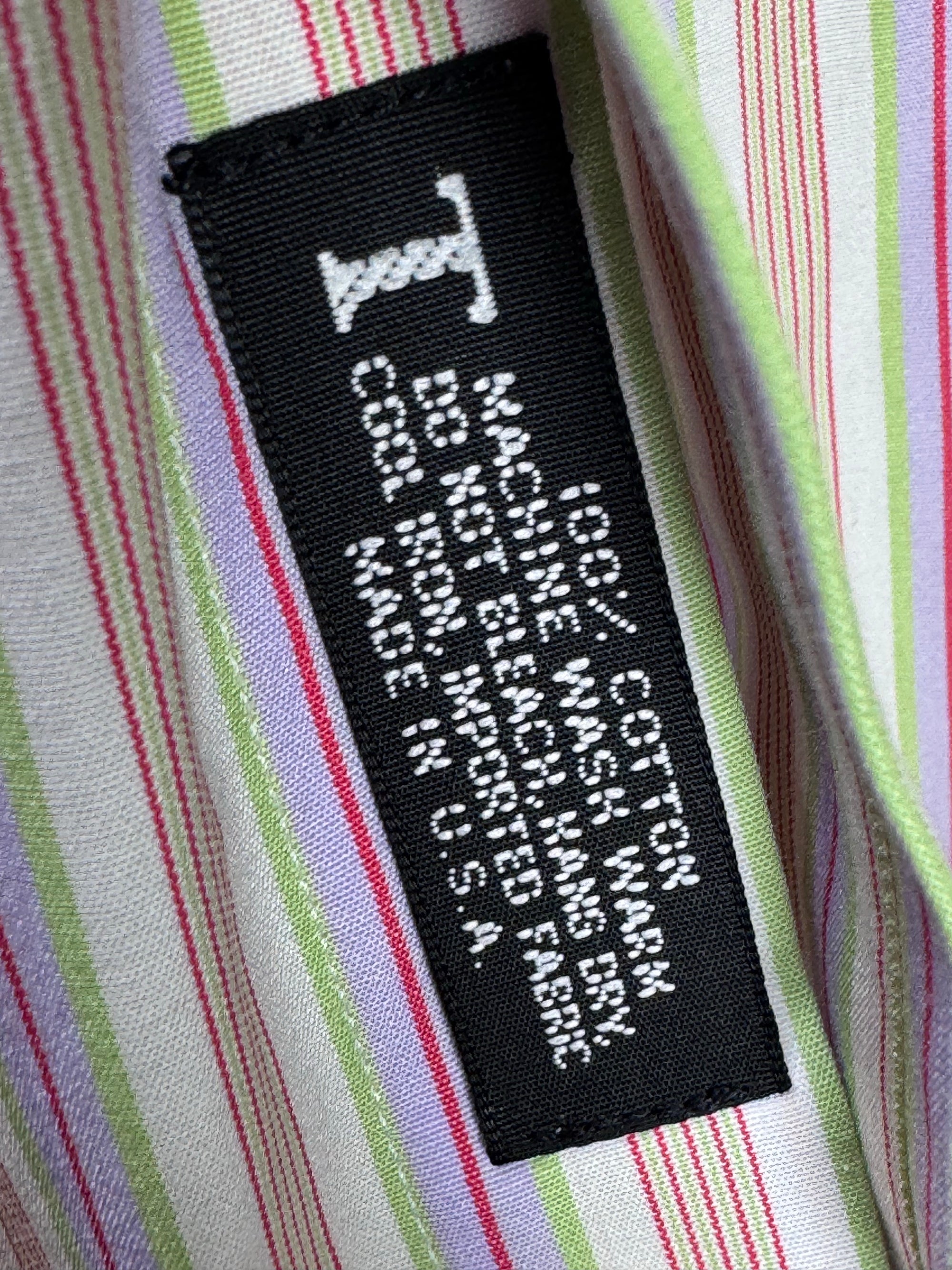 Robert Talbott® XXL | Chest: 27.5" | Multicolor Stripe | Shirt | Cotton | 3485 - Genuine Maal