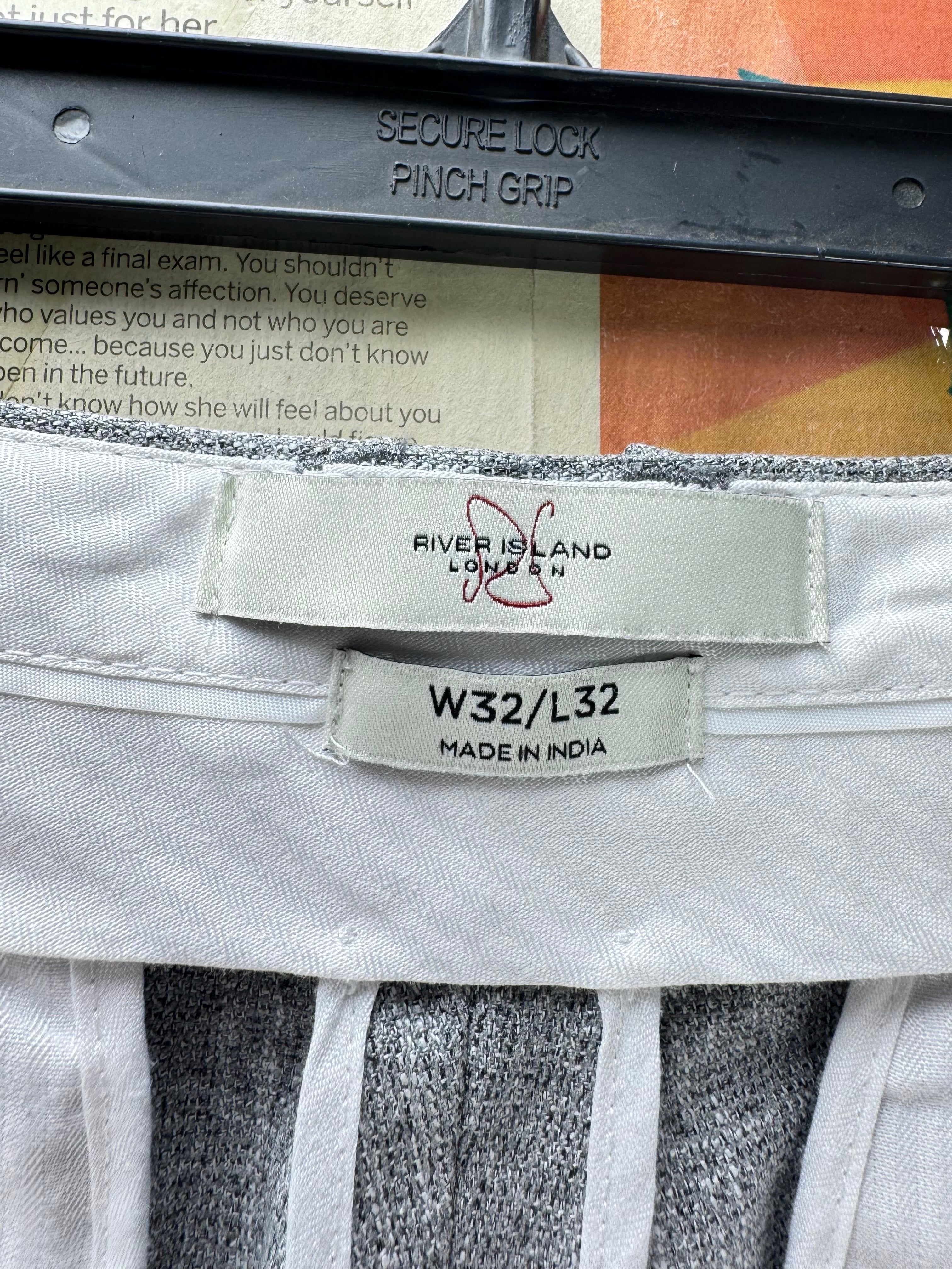 River Island® Waist: 32" | Grey | Dress Pants | Poly - Viscose | 2967 - Genuine Maal