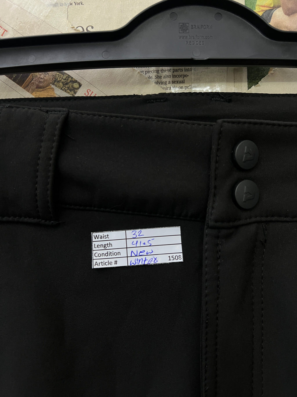 Outdoor Ventures® Waist: 32" | Black | Tracking Pants | 1508 - Genuine Maal