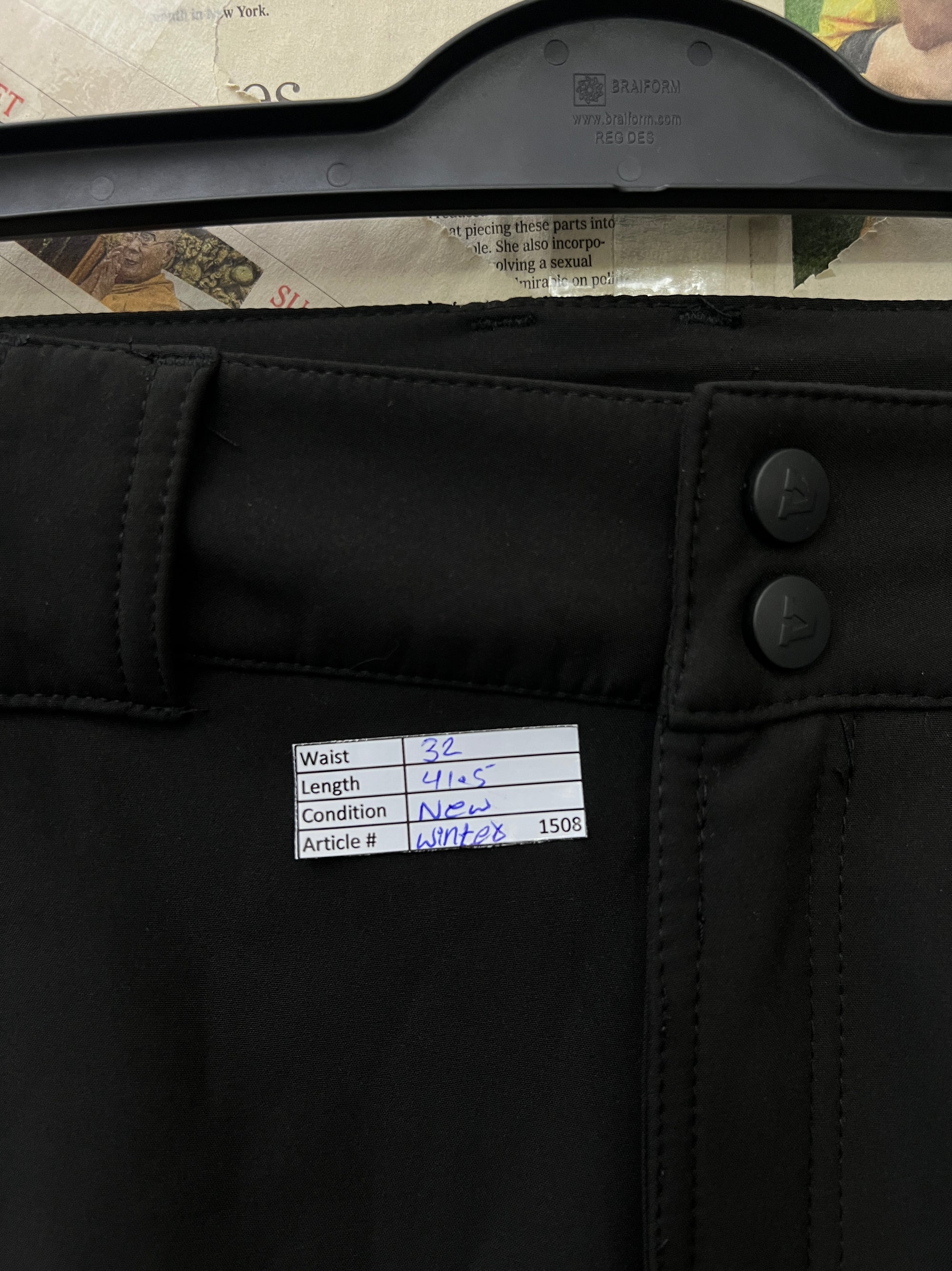 Outdoor Ventures® Waist: 32" | Black | Tracking Pants | 1508 - Genuine Maal
