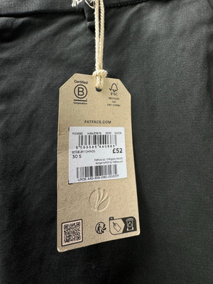 FATFACE® Waist: 30" | Black | Chino Pant | Cotton - Elastane | 2951 - Genuine Maal