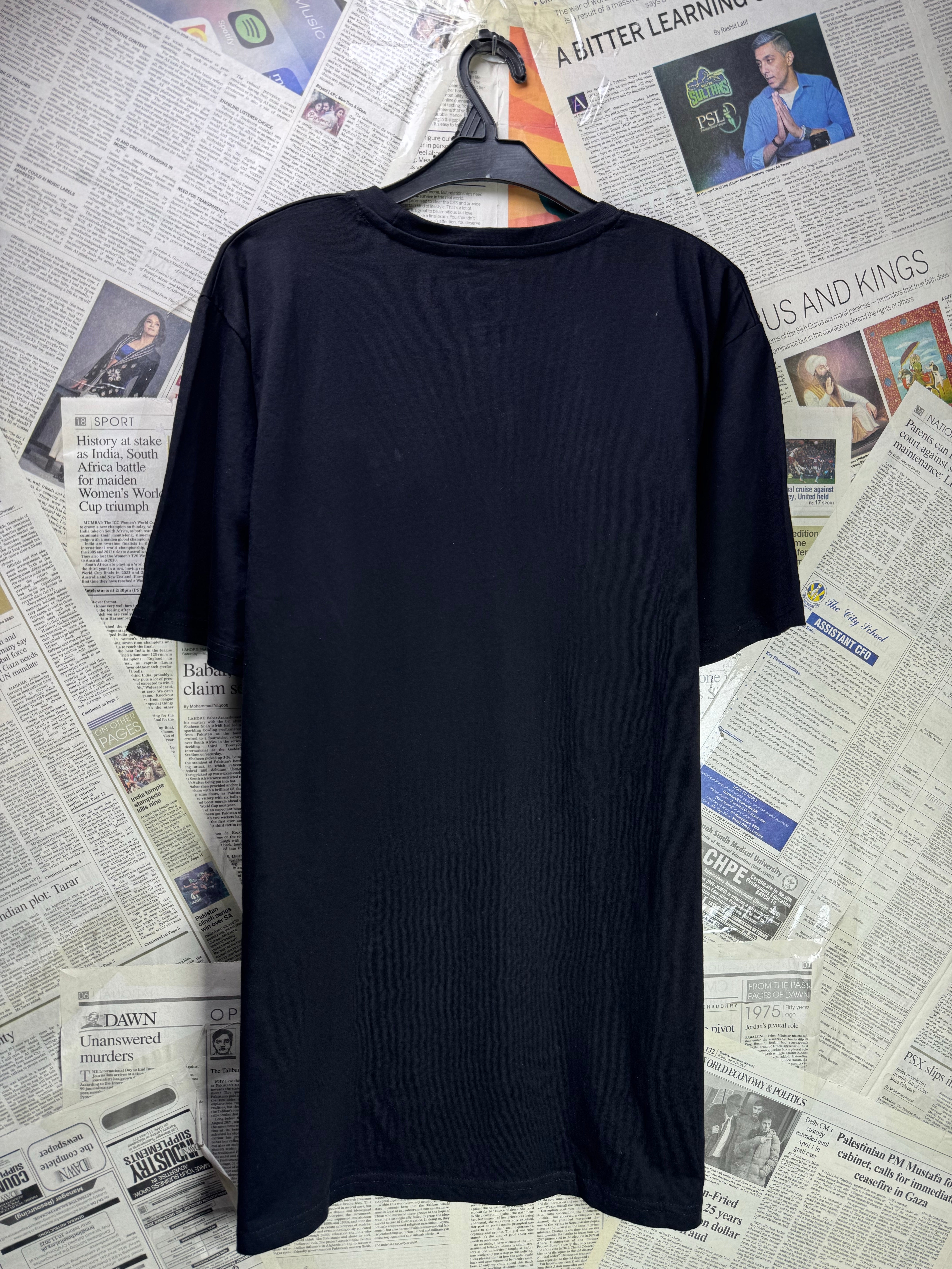 MAN® Large | Chest: 23" | Black | T-Shirt | Cotton | 3463 - Genuine Maal