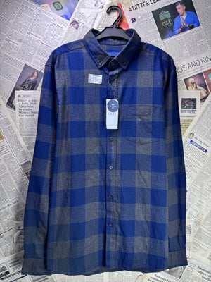 Easy® Medium | Chest: 22" | Blue & Grey Check | Shirt | Cotton | 3482 - Genuine Maal