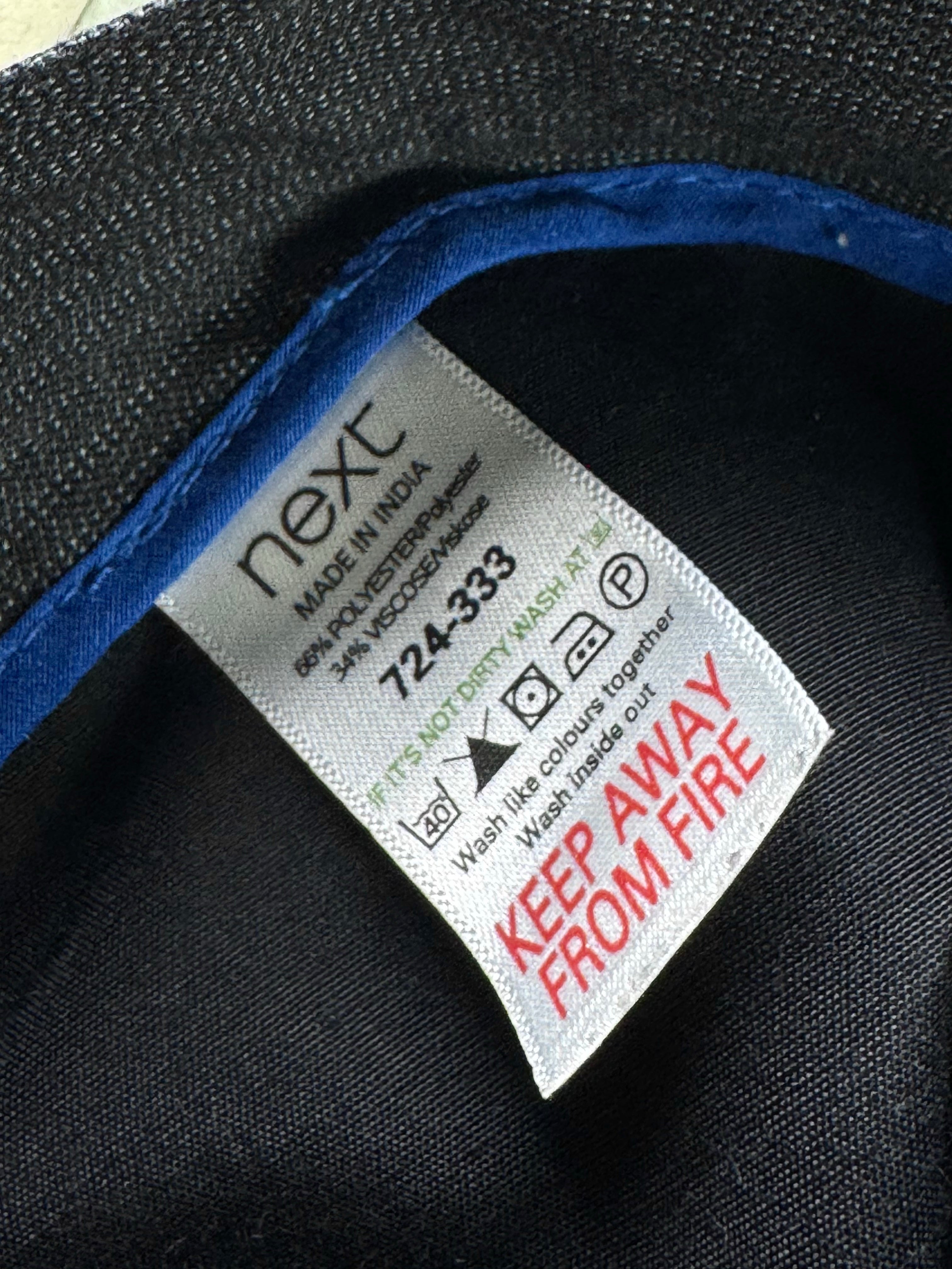 Next® Waist: 36" | Black | Smart Casual - Semi Formal Pants | Poly - Viscose | 2977 - Genuine Maal