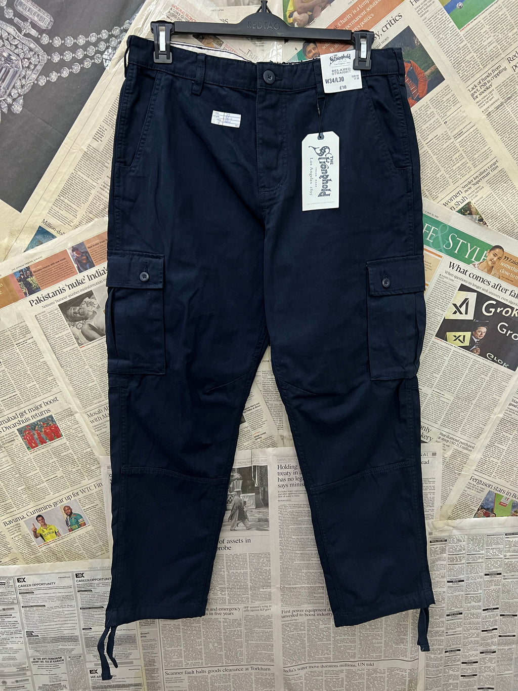 Stronghold® Waist: 34" | Navy | Cargo Pants | 1522 - Genuine Maal