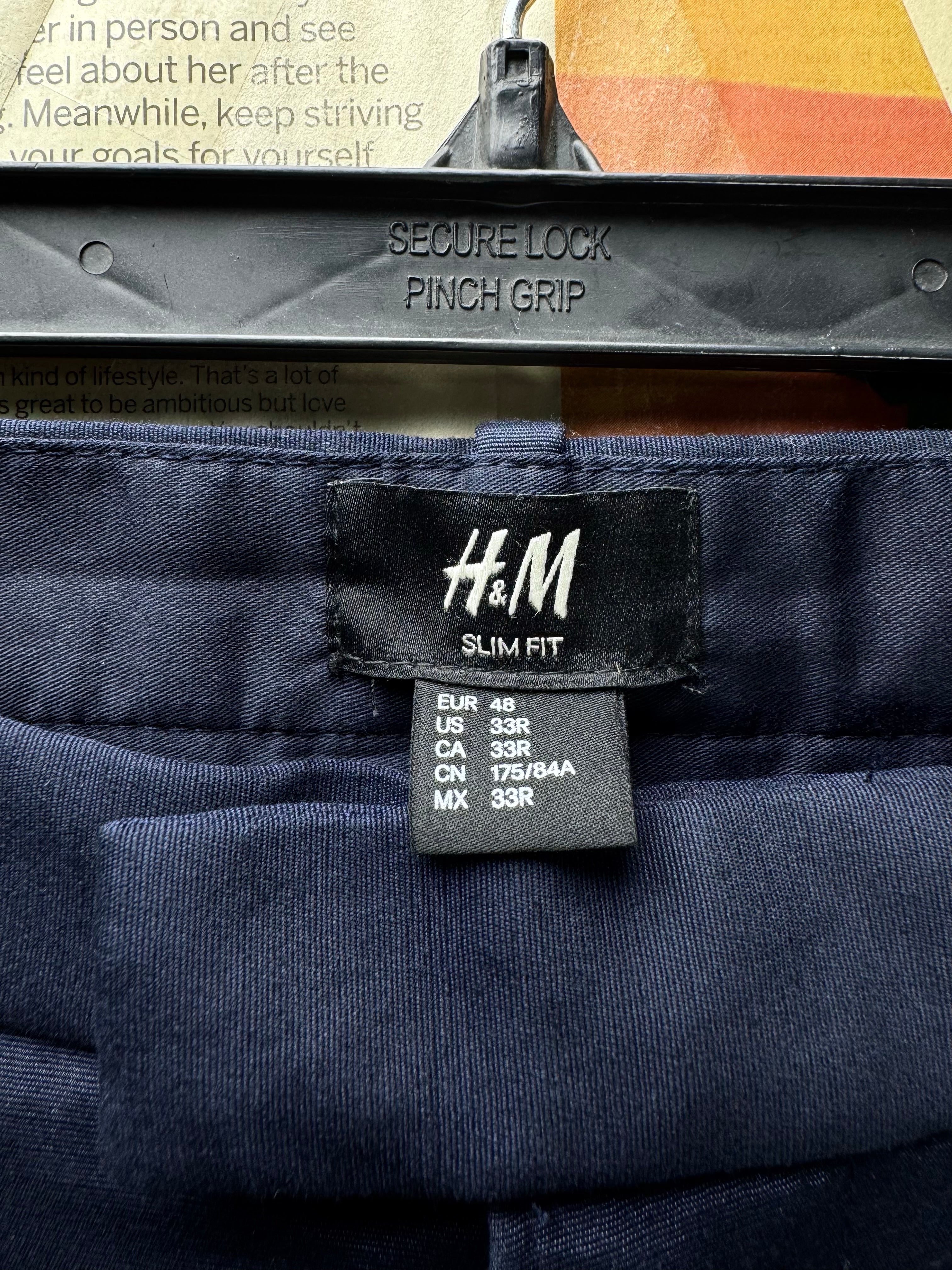 H&M® Waist: 32" | Blue | Slim Fit Dress Pants | Poly - Cotton - Elastane | 2956 - Genuine Maal