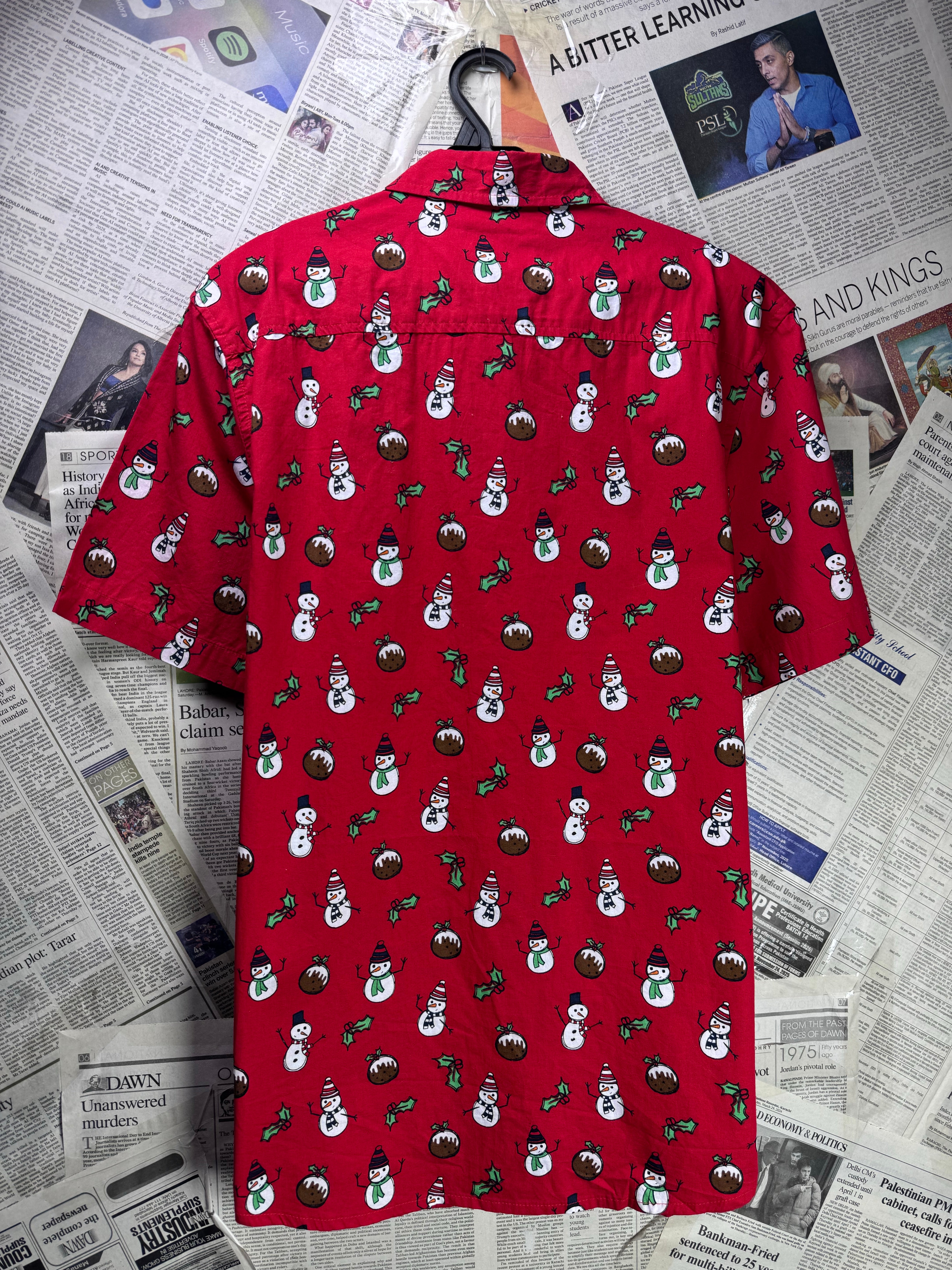 Primark® Small | Chest: 21" | Red | Shirt | Cotton | 3475 - Genuine Maal
