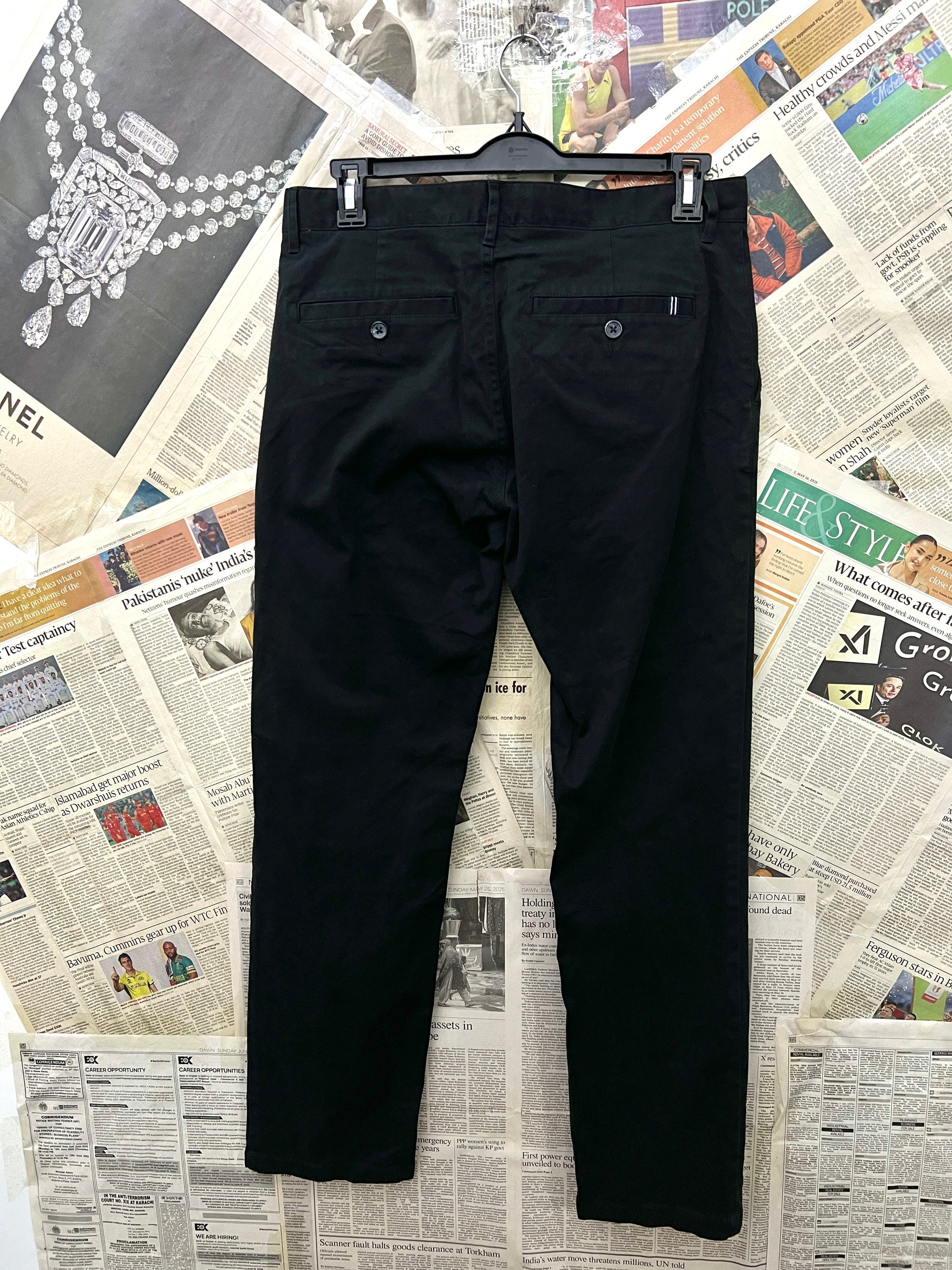 F&F® Waist: 34" | Black | Chino Pants | 1031 - Genuine Maal