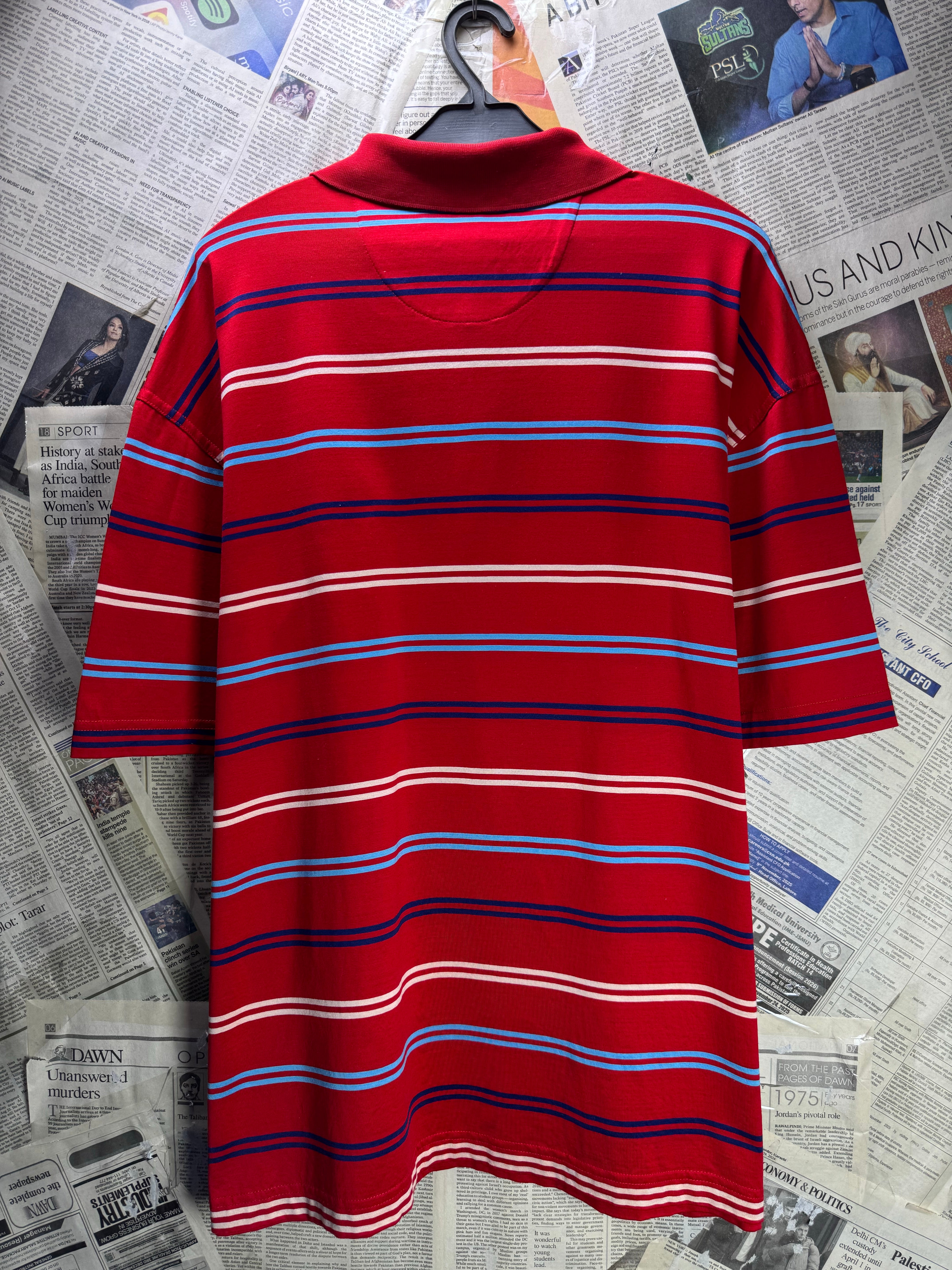 Barotti® Large | Chest: 23" | Red | Golf Polo | Cotton | 4453 - Genuine Maal