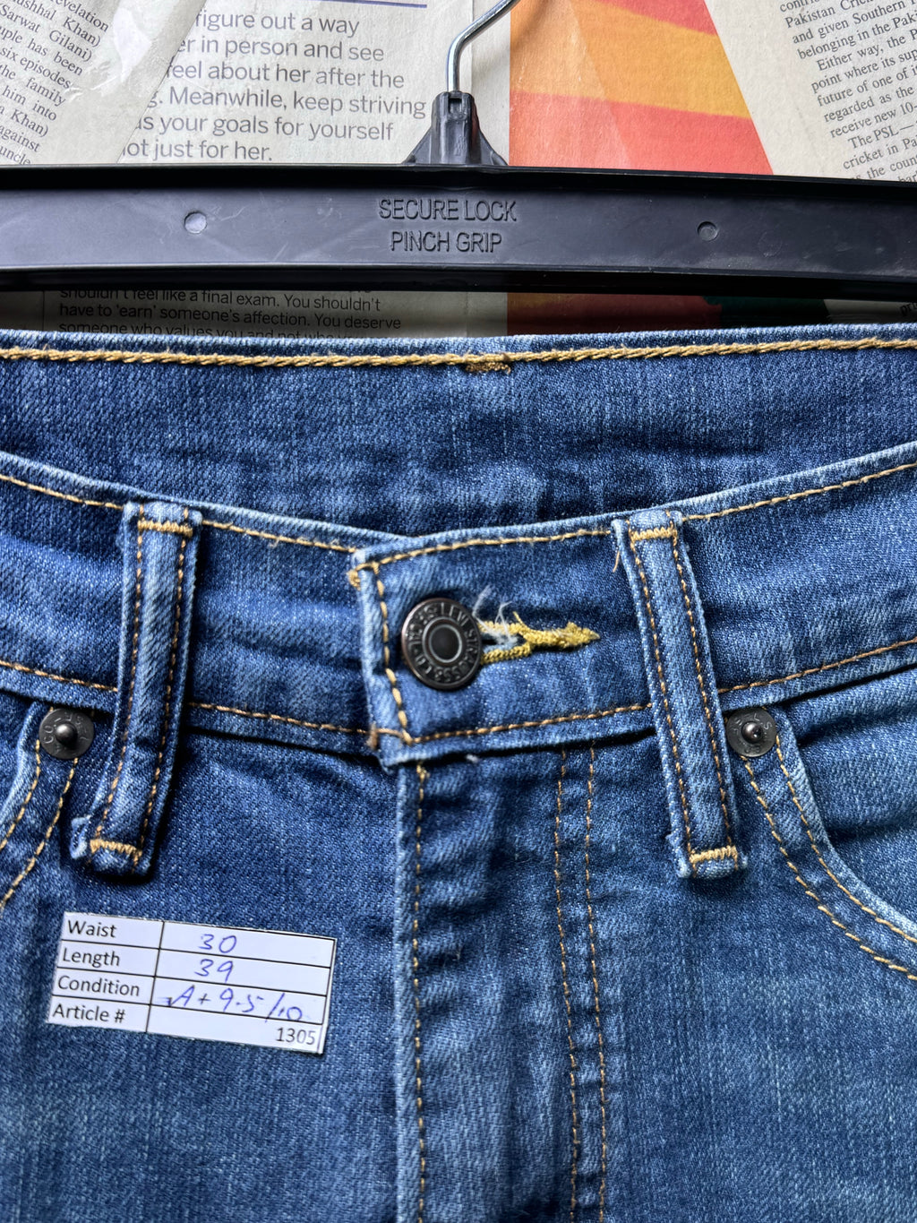 L*vi's® Waist: 30" | Blue | Regular Fit Denim Pants | Cotton | 1305 - Genuine Maal
