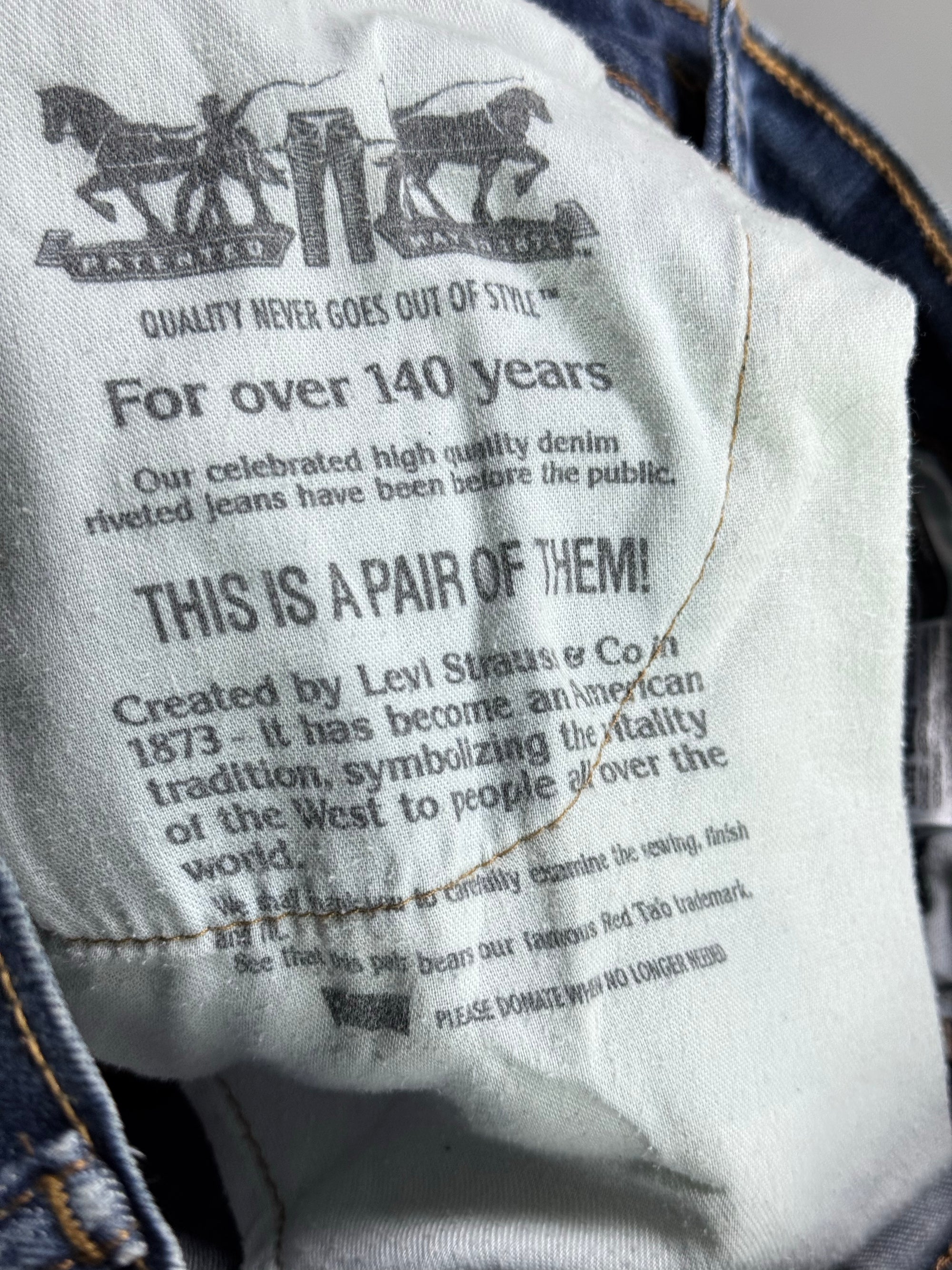 L*vi's® Waist: 30" | Blue | Regular Fit Denim Pants | Cotton | 1305 - Genuine Maal