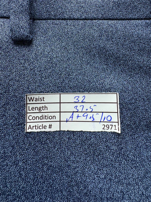 Burton® Waist: 32" | Blue | Slim Fit Dress Pants | Poly - Viscose | 2971 - Genuine Maal
