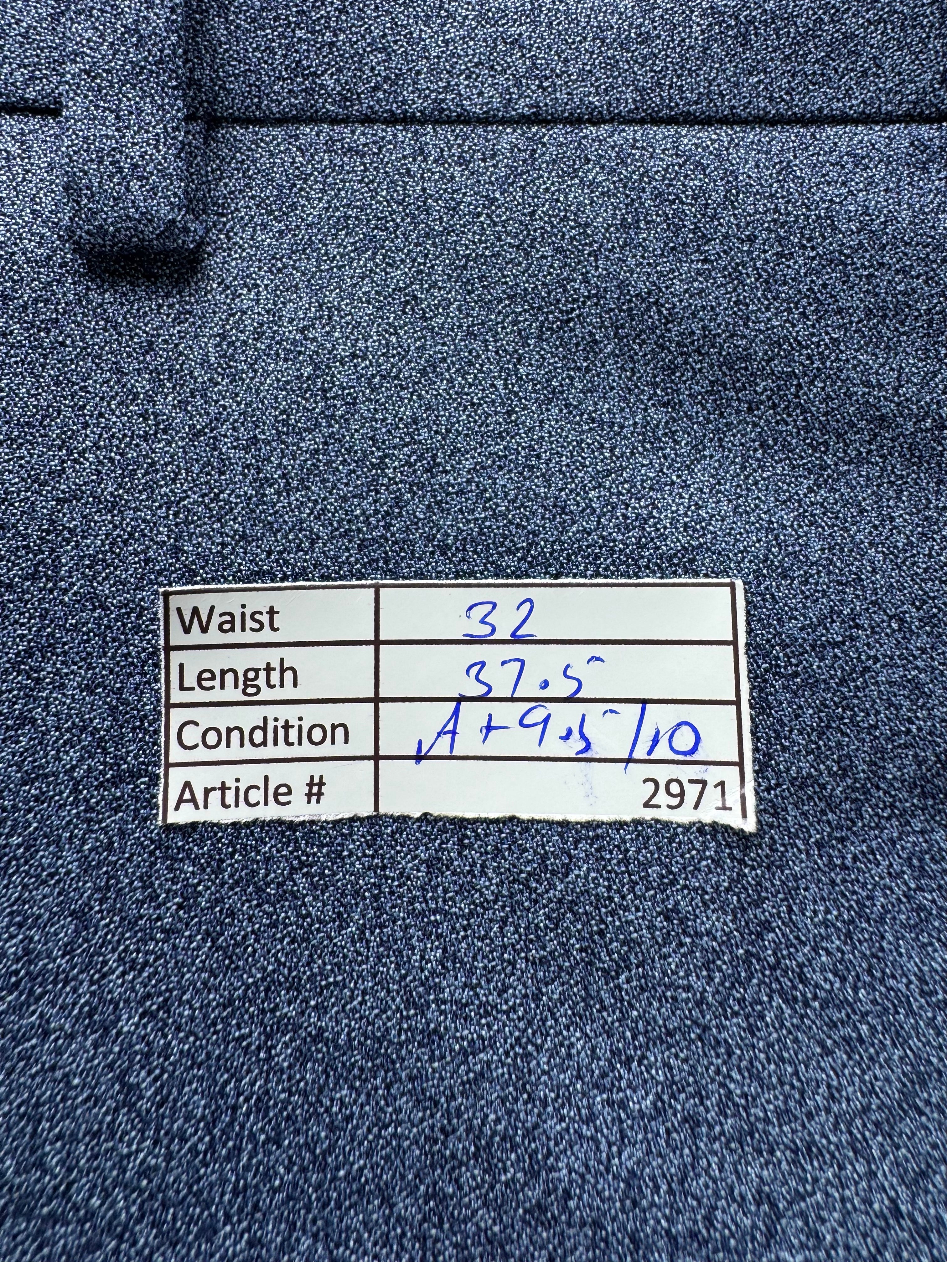 Burton® Waist: 32" | Blue | Slim Fit Dress Pants | Poly - Viscose | 2971 - Genuine Maal