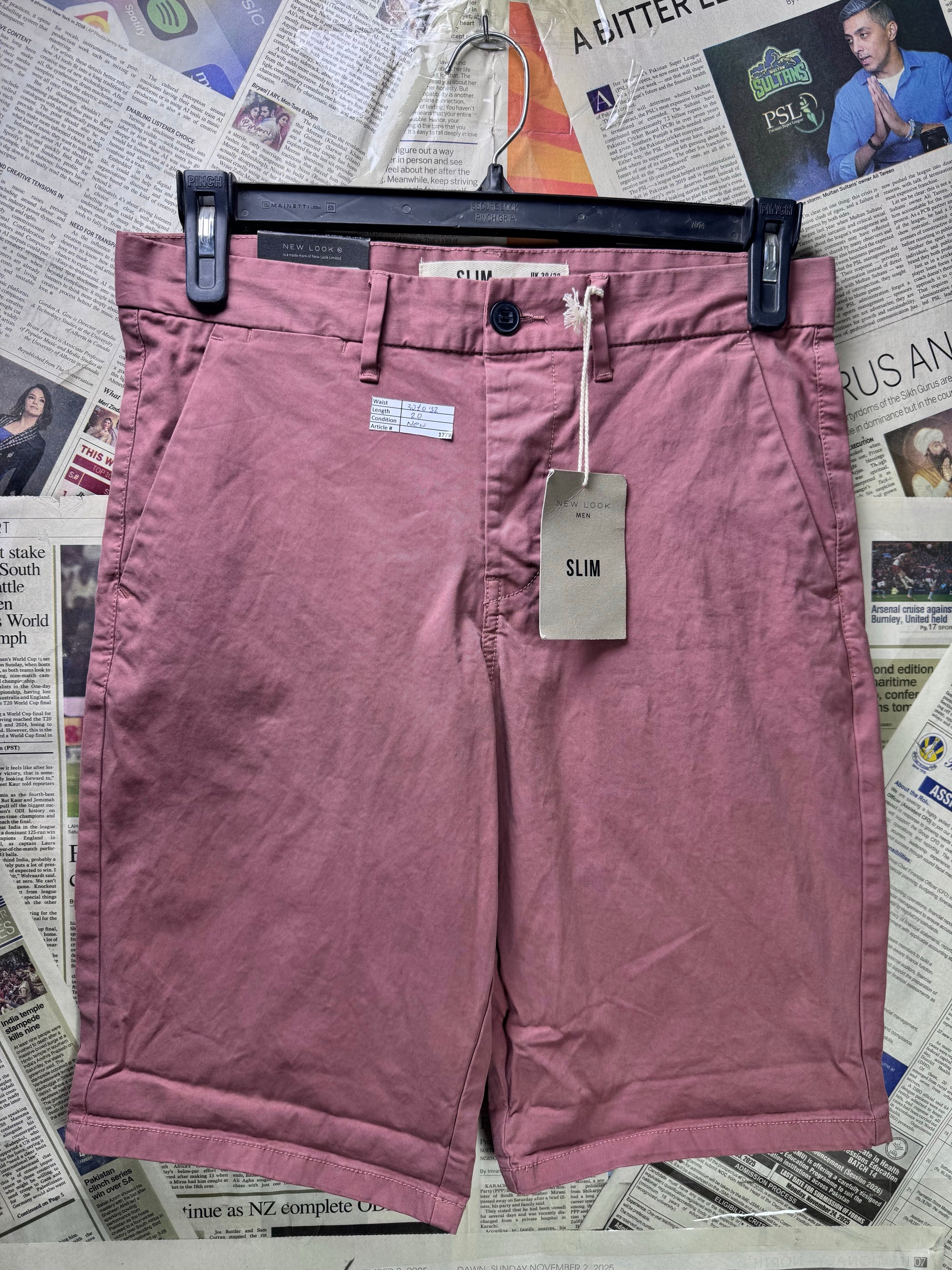 New Look® Waist: 30" to 32" | Pastel Pink | Shorts | Cotton | 1279 - Genuine Maal