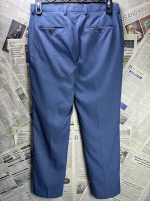 Burton® Waist: 32" | Blue | Slim Fit Dress Pants | Poly - Viscose | 2971 - Genuine Maal
