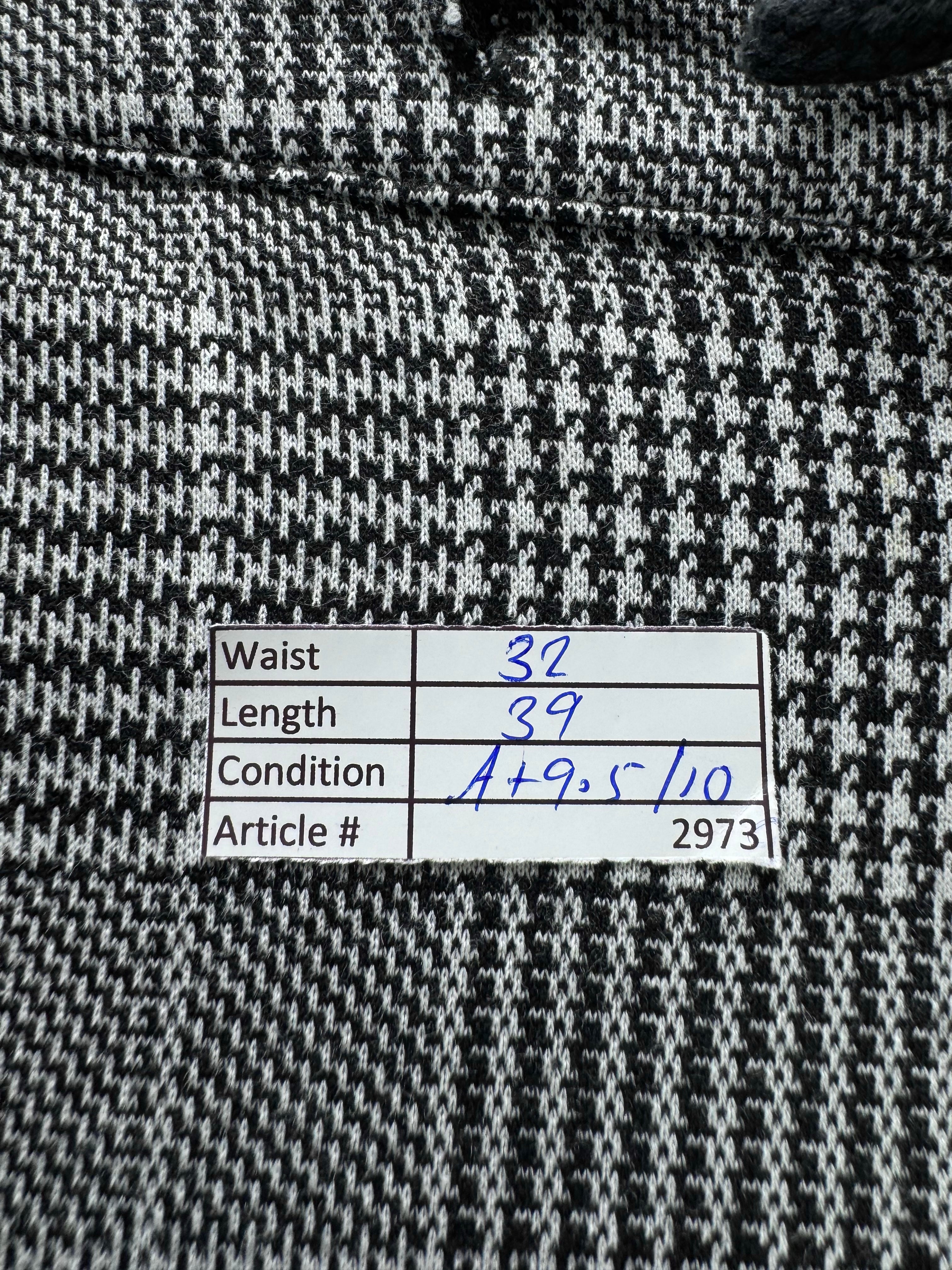River Island® Waist: 32" | Machi Check | Draw String Pants | Poly - Viscose - Elastane | 2973 - Genuine Maal