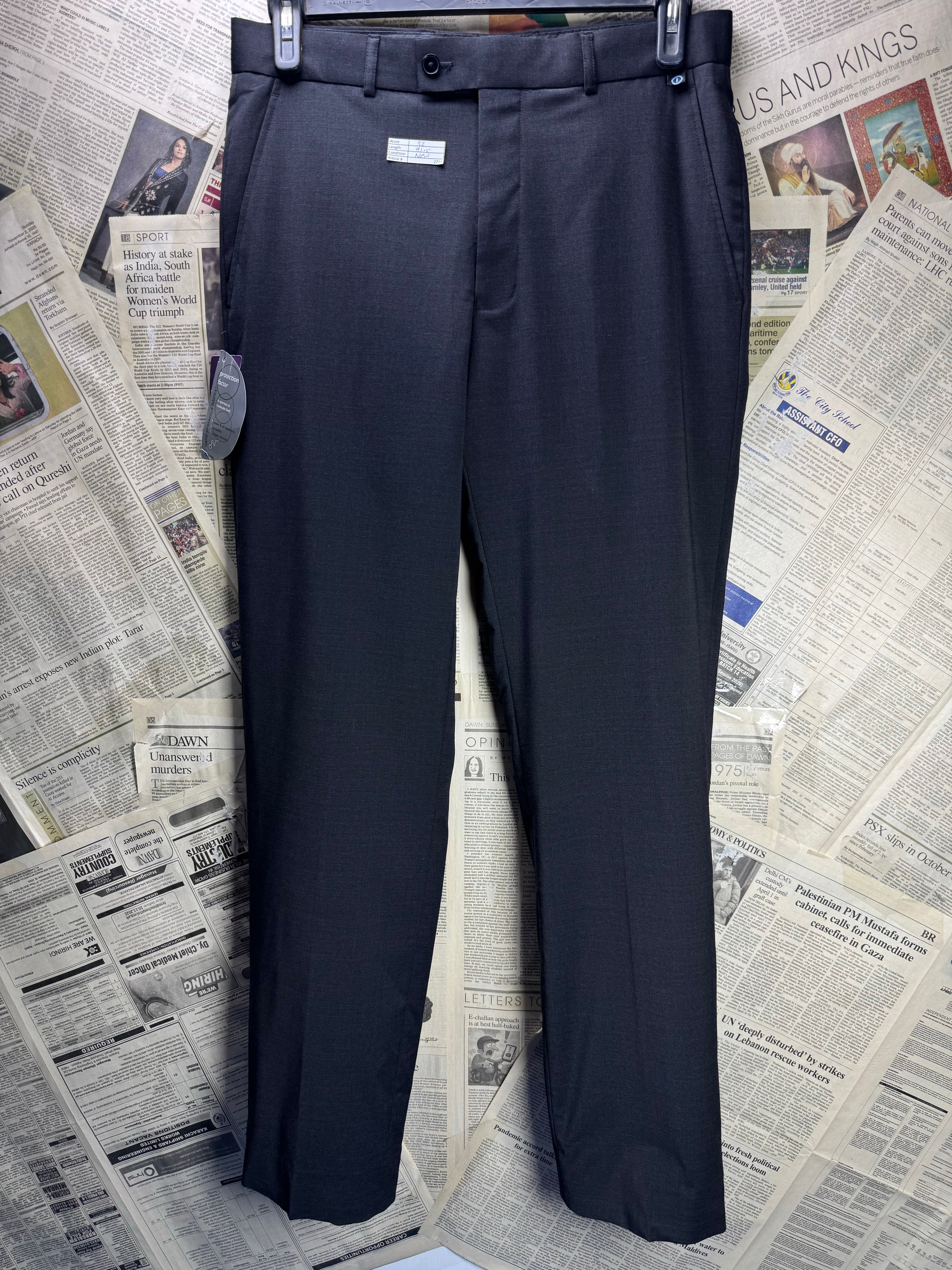 Brook Taverner® Waist: 32" | Black | Dress Pants | Poly - Wool - Elastane | 2714 - Genuine Maal