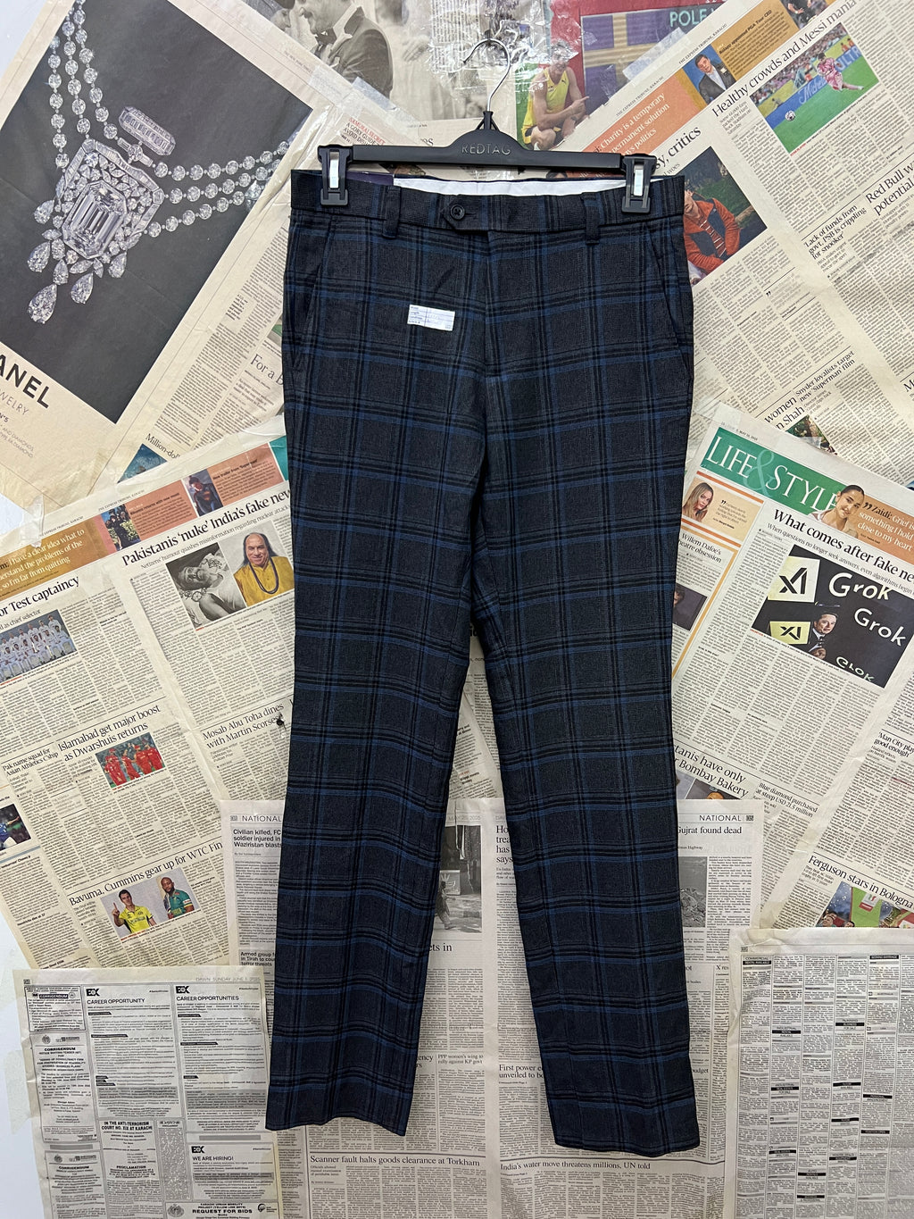 Next® Waist: 32" | Check | Dress Pants | 1523 - Genuine Maal