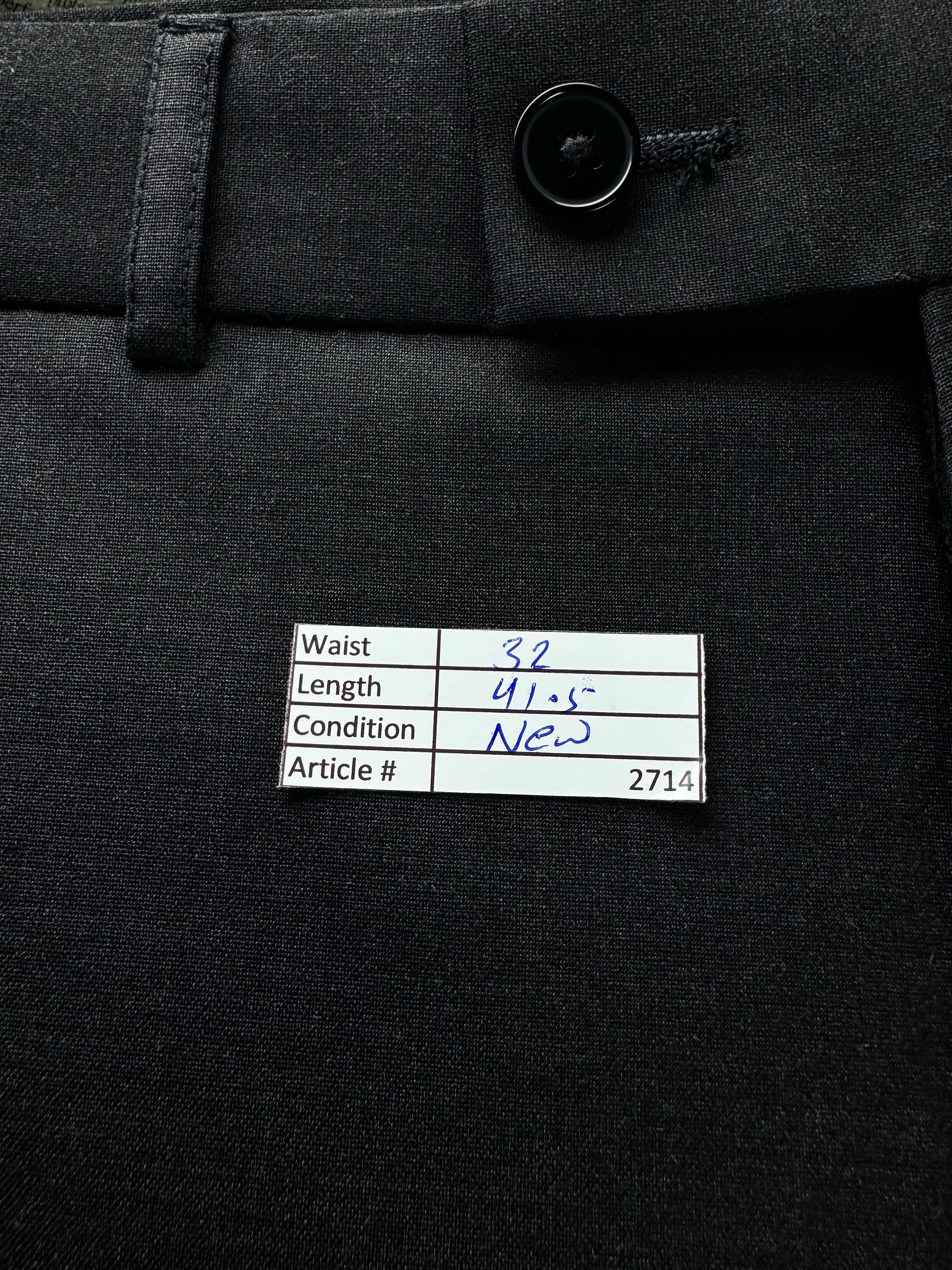 Brook Taverner® Waist: 32" | Black | Dress Pants | Poly - Wool - Elastane | 2714 - Genuine Maal