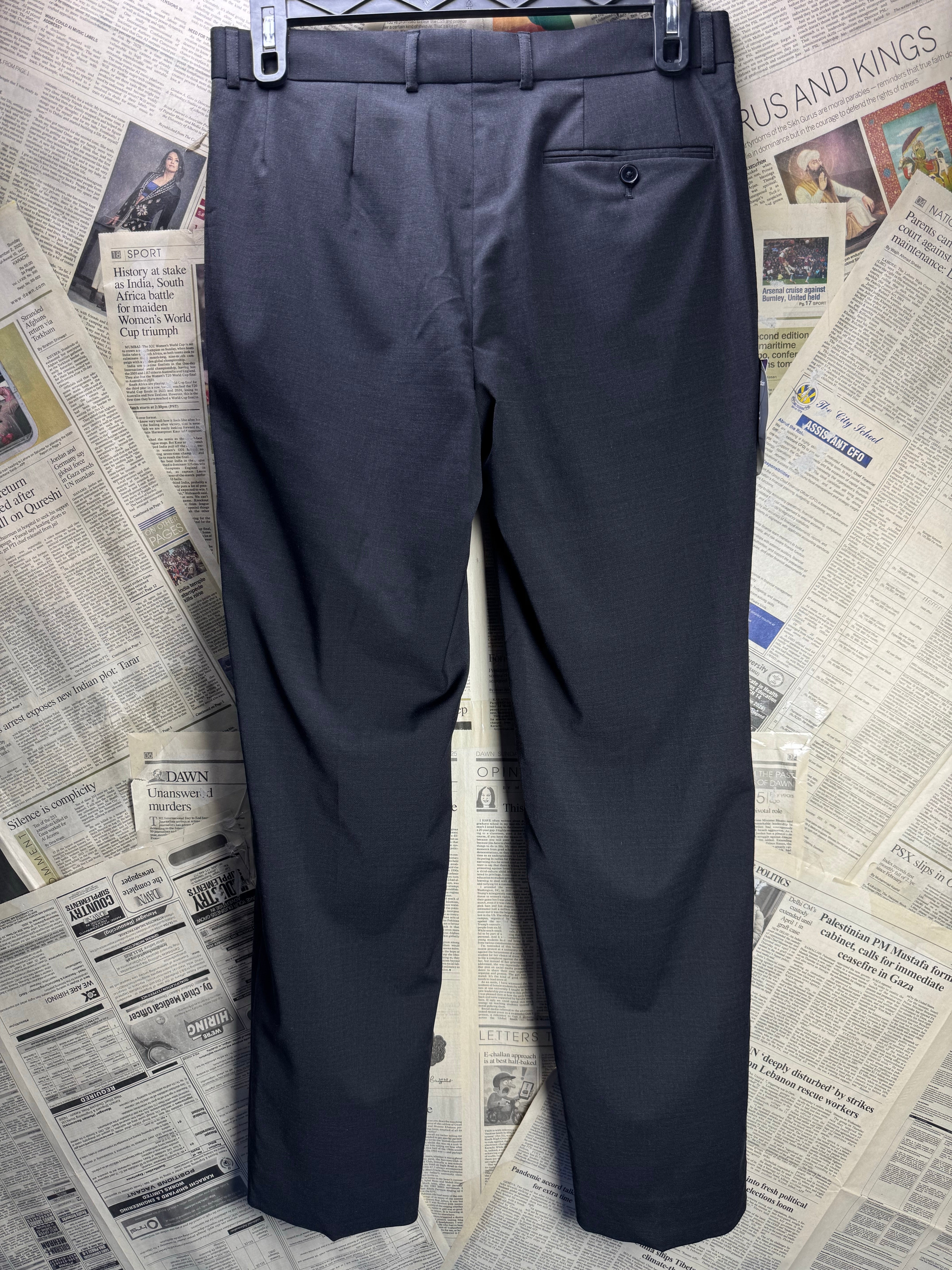 Brook Taverner® Waist: 32" | Black | Dress Pants | Poly - Wool - Elastane | 2714 - Genuine Maal