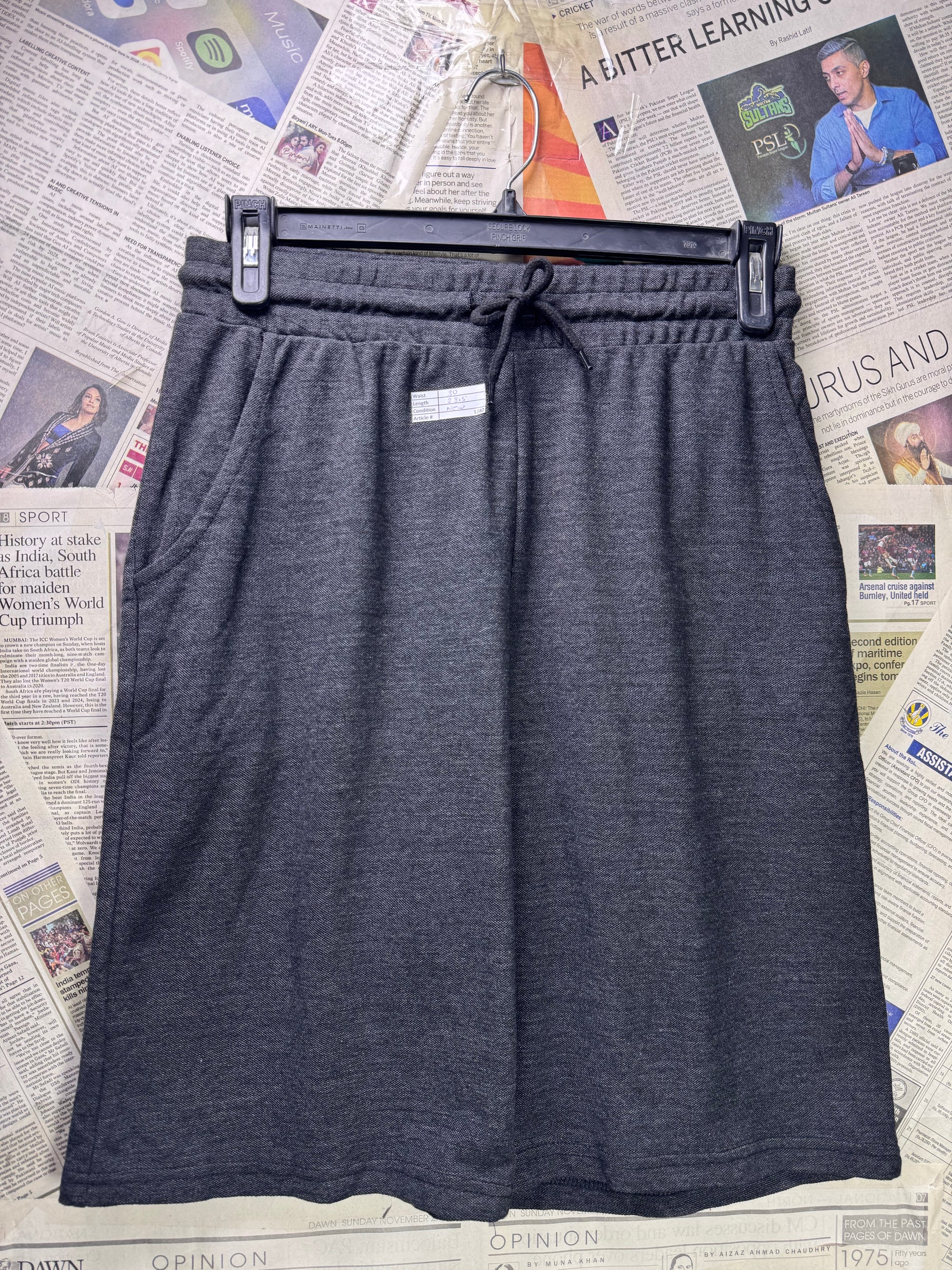 Another Influence® Waist: 30" | Charcoal Gray | Shorts | Cotton - Poly | 1282 - Genuine Maal