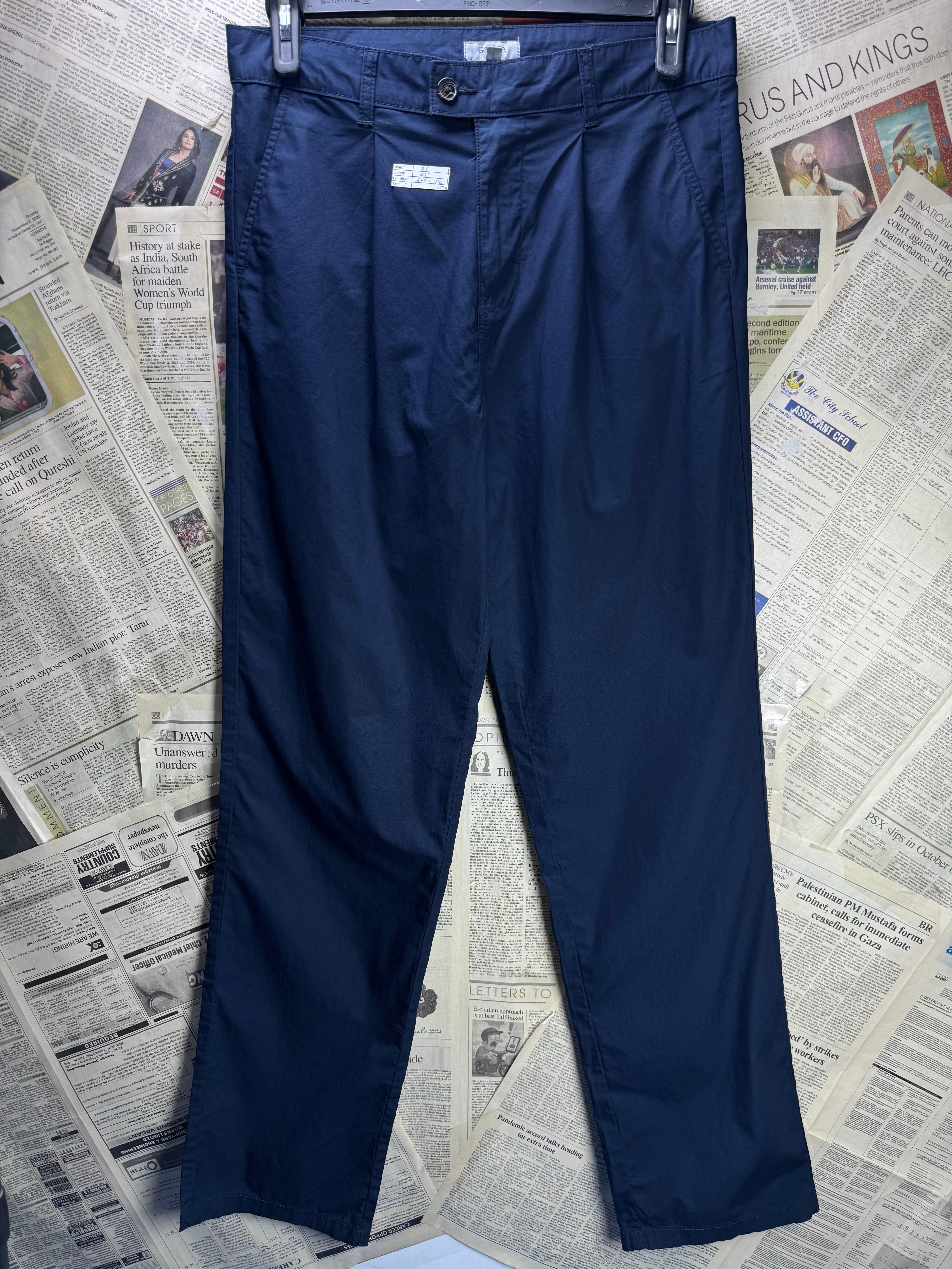 George® Waist: 32" | Blue | Straight Fit Chino Pants | Cotton | 2706 - Genuine Maal