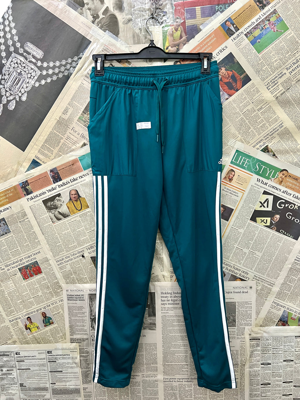 Adid*s® Waist: 26" to 28" | Teal | Trouser | 1519 - Genuine Maal