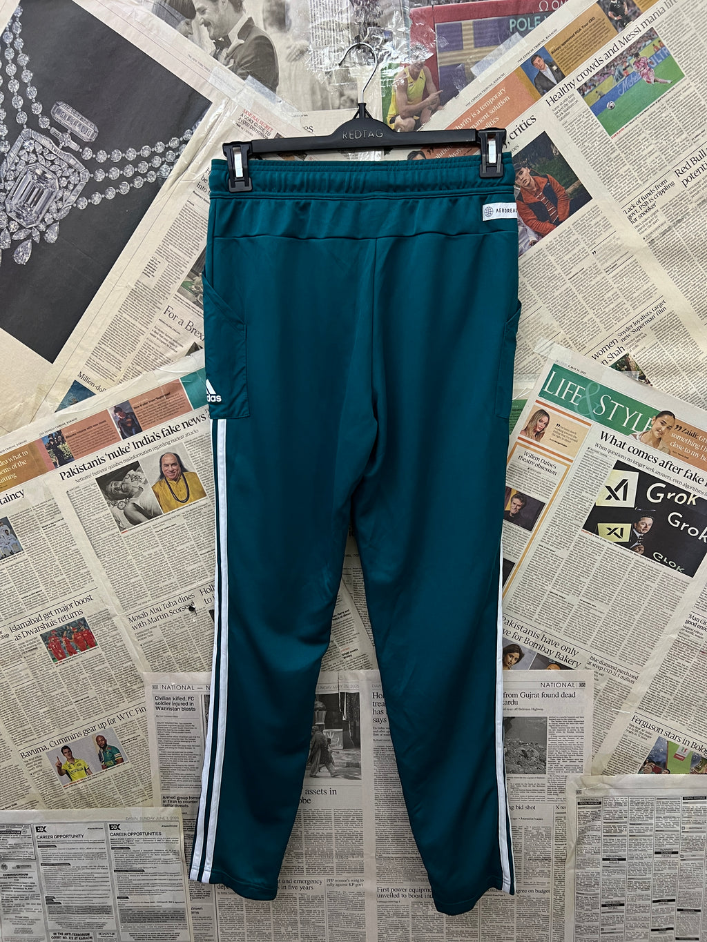 Adid*s® Waist: 26" to 28" | Teal | Trouser | 1519 - Genuine Maal