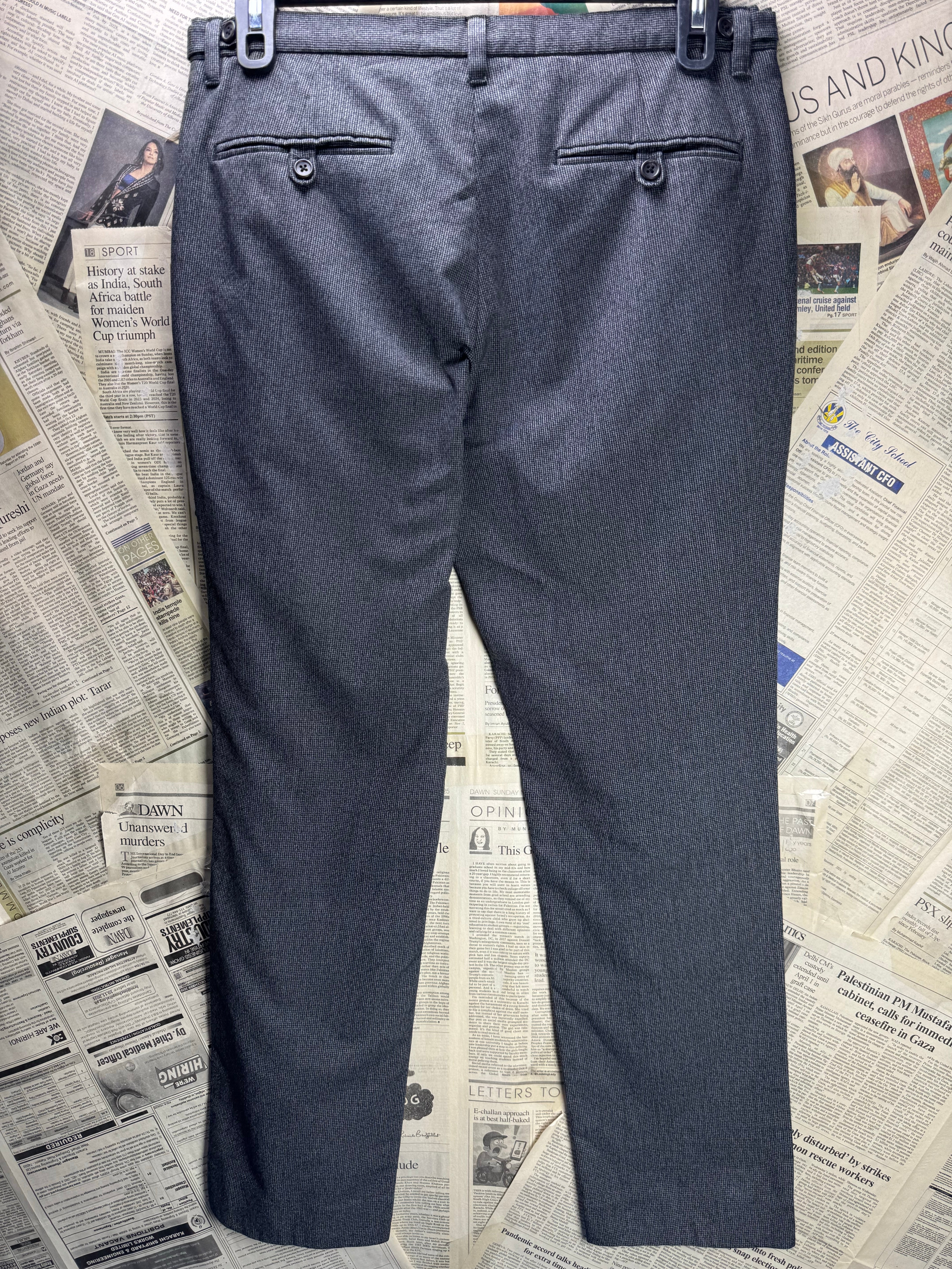 Next® Waist: 34" | Grey | Dress Pants | Poly - Viscose | 2710 - Genuine Maal