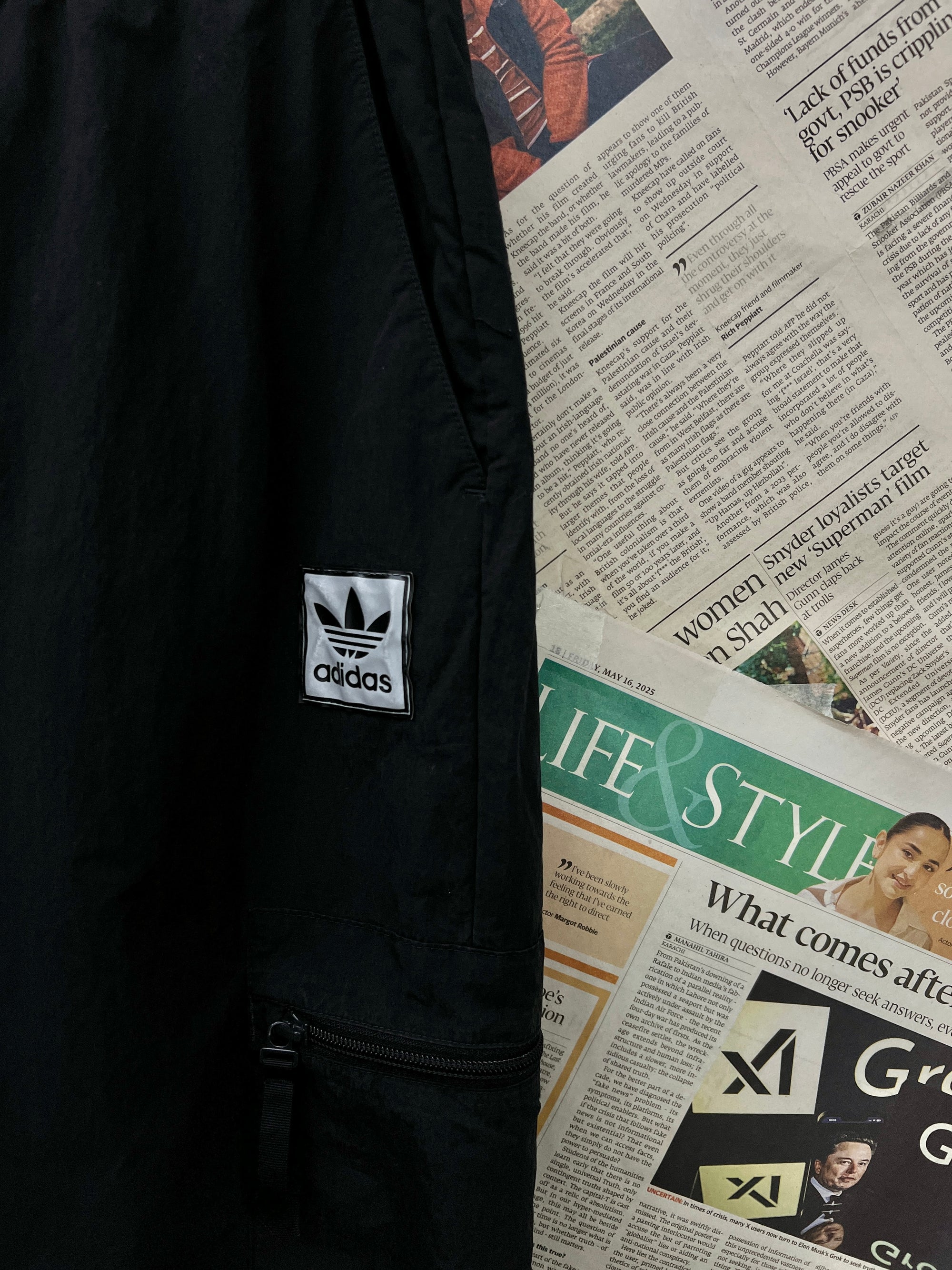 Adid*s® Waist: 30" to 32" | Black | Cargo Trouser | 1540 - Genuine Maal