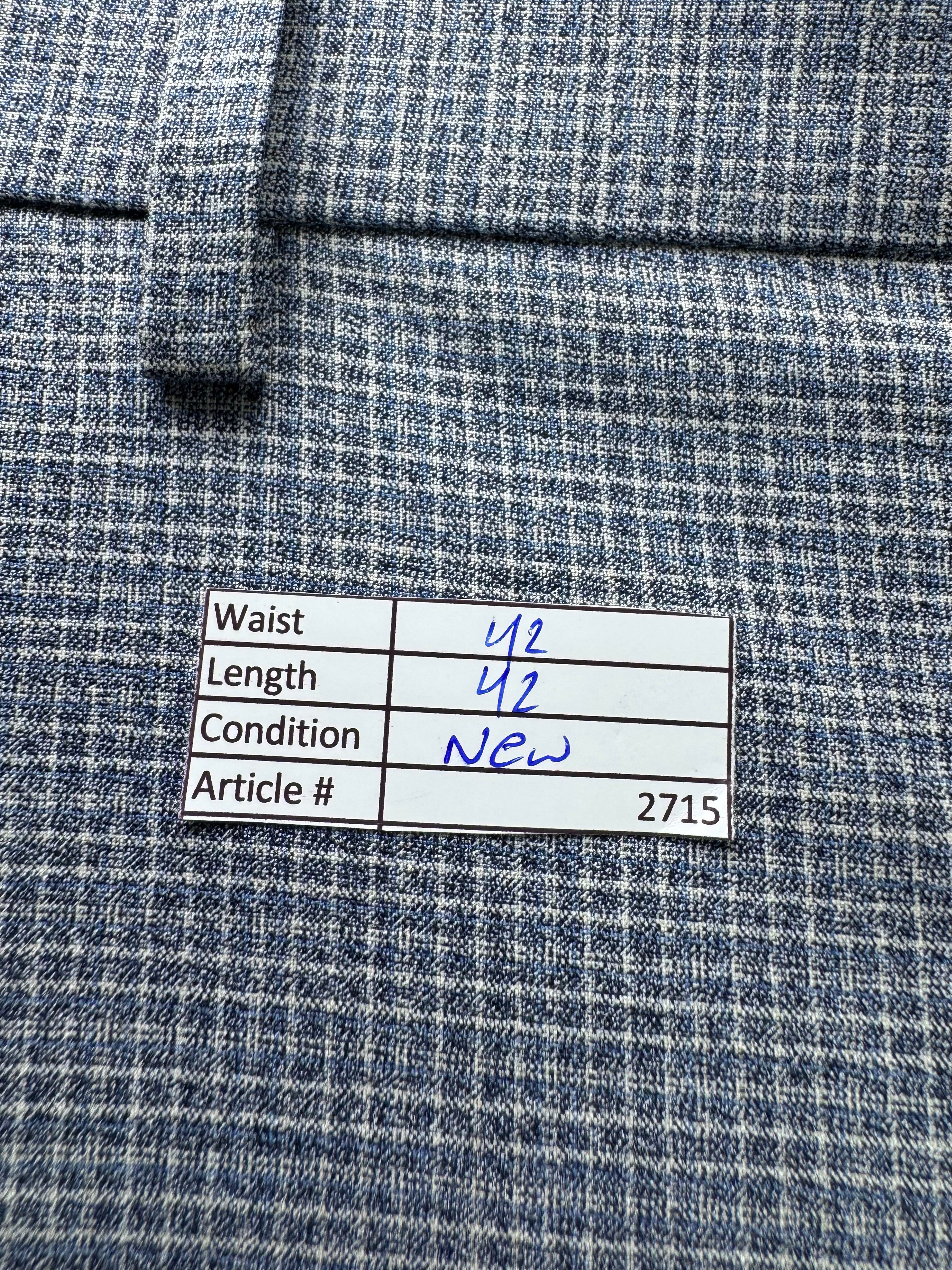 M&S® Waist: 42" | Grey | Dress Pant | Poly - Viscose - Elastane | 2715 - Genuine Maal