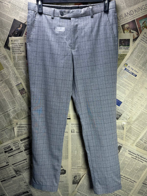 Taylor & Wright® Waist: 32" | Grey Check | Dress Pants | Polyester | 2975 - Genuine Maal
