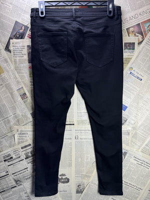 River Island® Waist: 34" | Black | Slim Fit Denim Pants | Poly - Cotton | 2484 - Genuine Maal