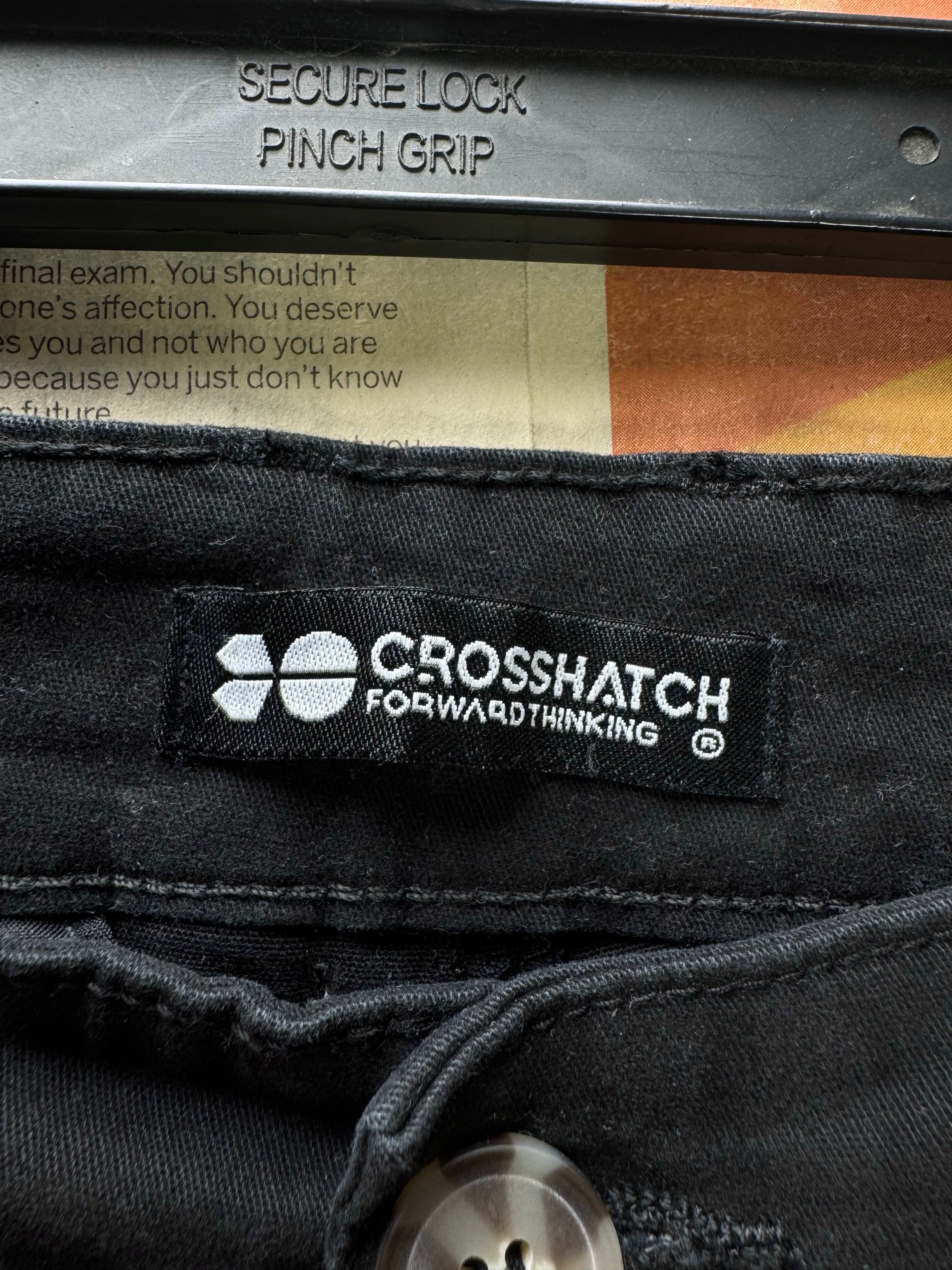 Crosshatch® Waist: 30" | Black | Chino Pant | Cotton - Elastane | 2724 - Genuine Maal