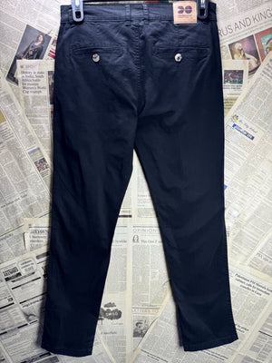 Crosshatch® Waist: 30" | Black | Chino Pant | Cotton - Elastane | 2724 - Genuine Maal