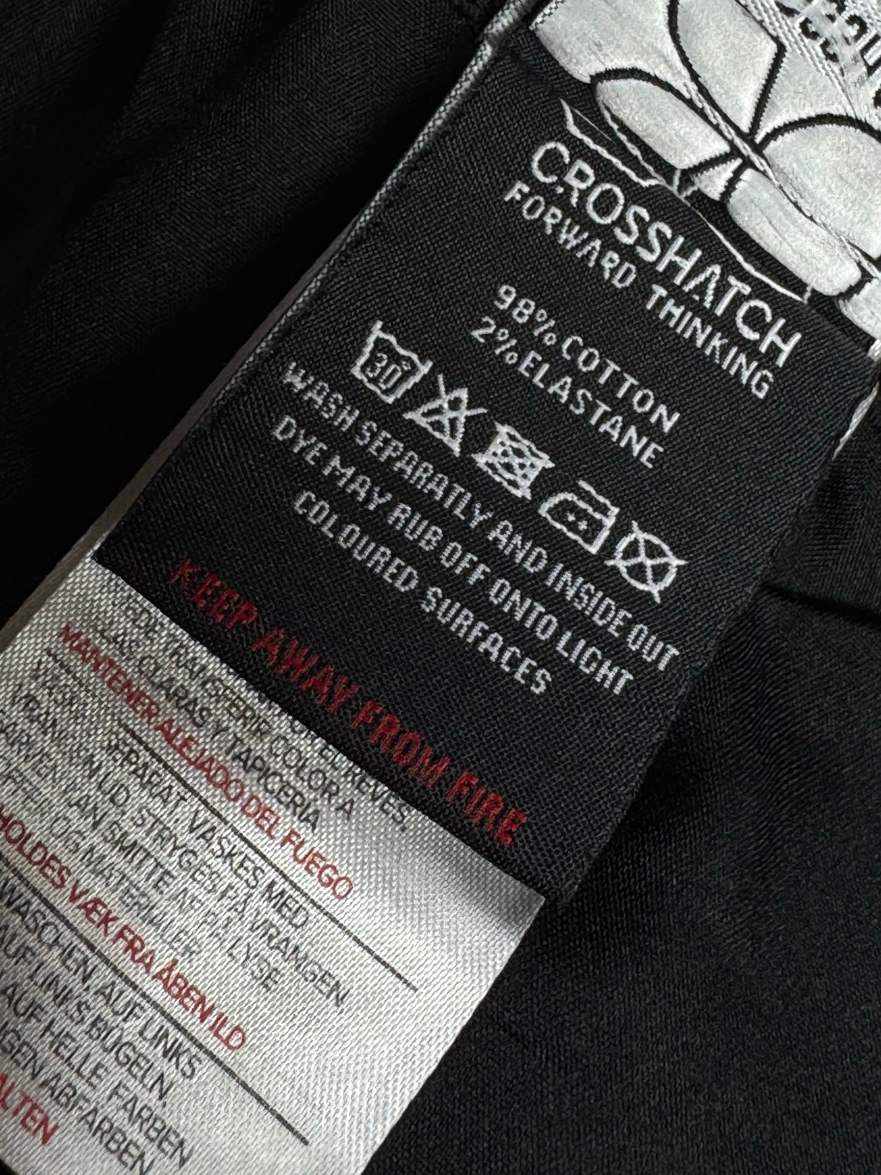 Crosshatch® Waist: 30" | Black | Chino Pant | Cotton - Elastane | 2724 - Genuine Maal