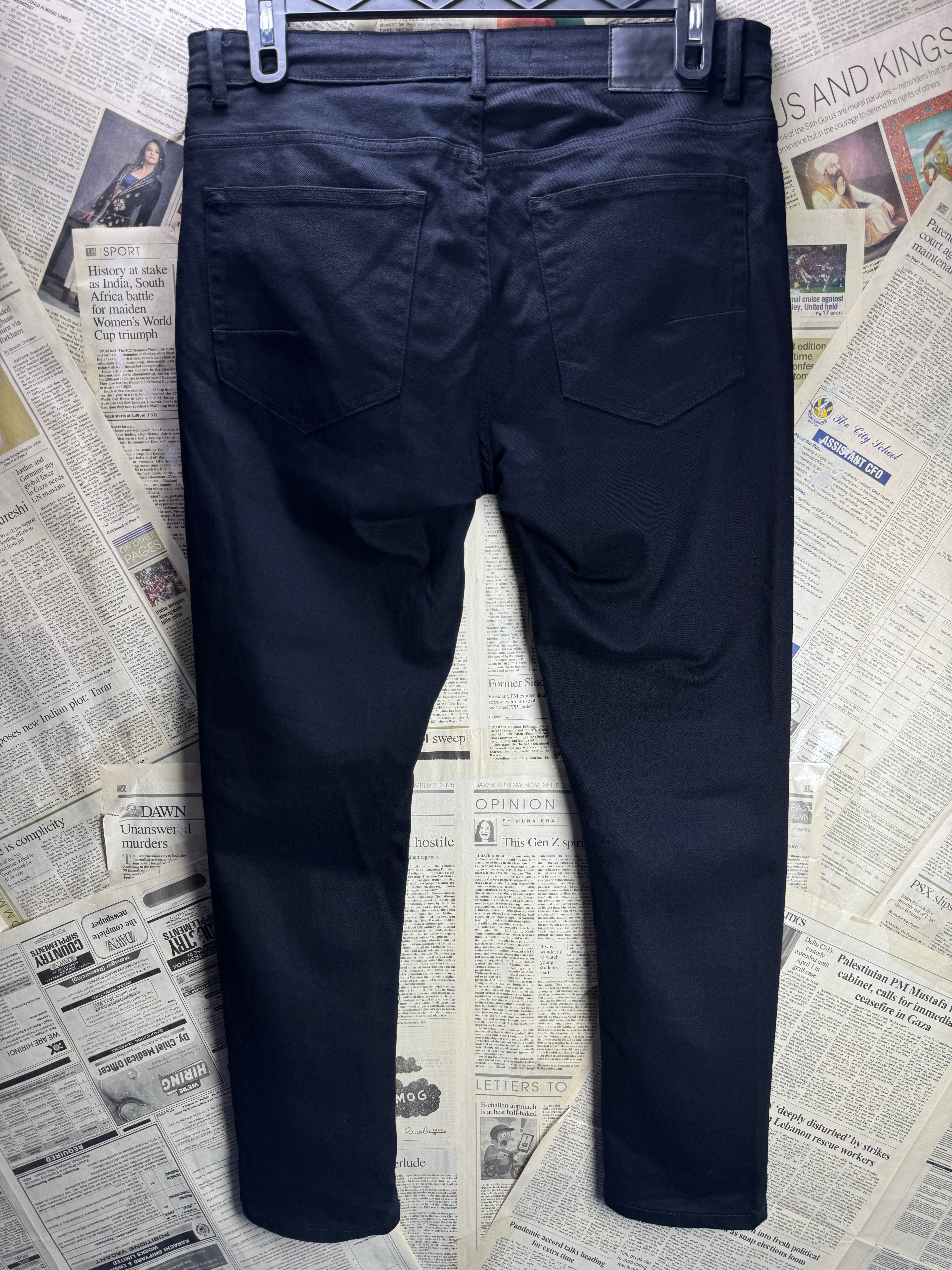 Burton® Waist: 34" | Black | Skinny Fit Denim Pants | Cotton - Elastane | 2486 - Genuine Maal