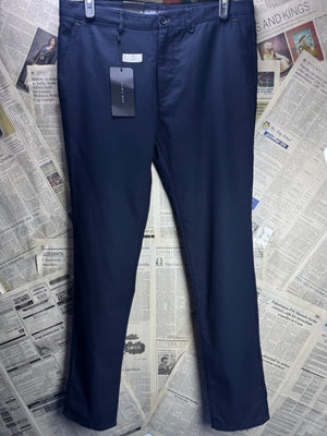 Zara® Waist: 34" | Blue | Chino Pants | Poly - Cotton - Viscose - Elastane | 2712 - Genuine Maal