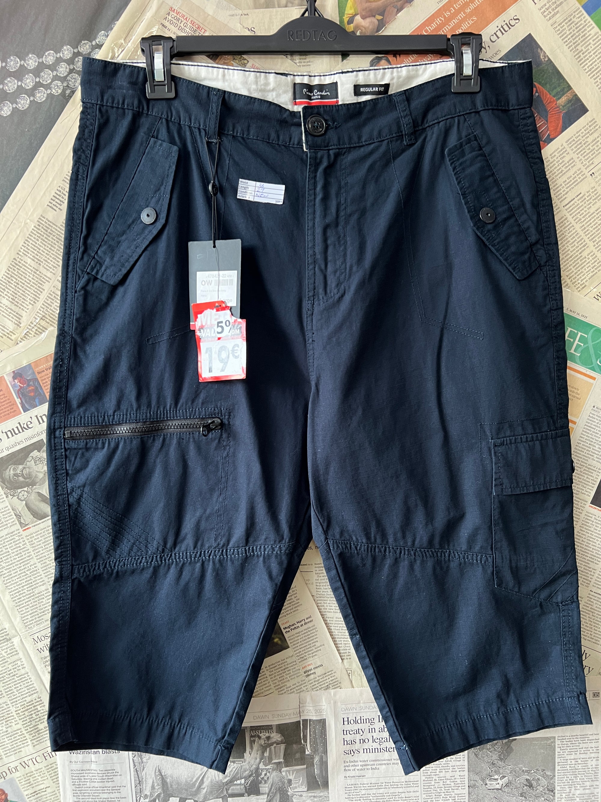 Pierre Cardin® Waist: 36" | Blue | Knee Shorts | 1089 - Genuine Maal