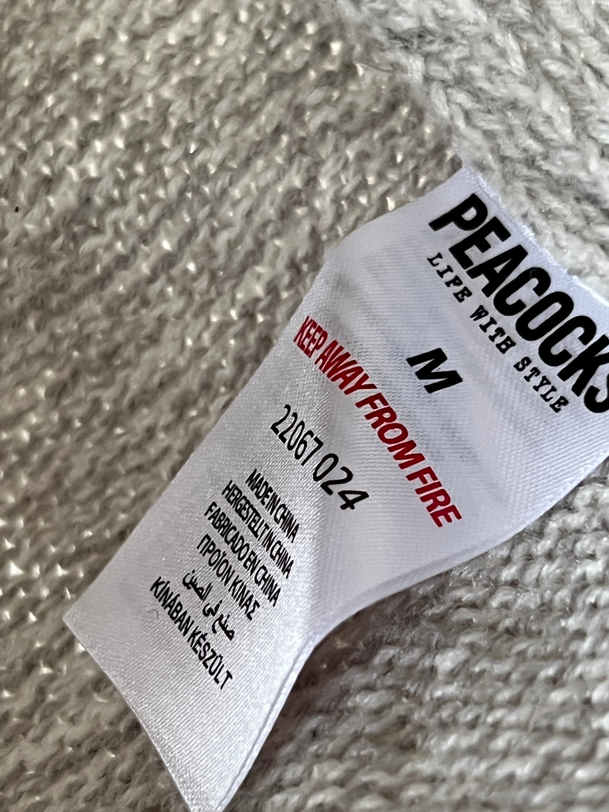 Peacocks® Medium | Chest: 21.5 | Silver | Quarter Zipper Sweater | 565 - Genuine Maal