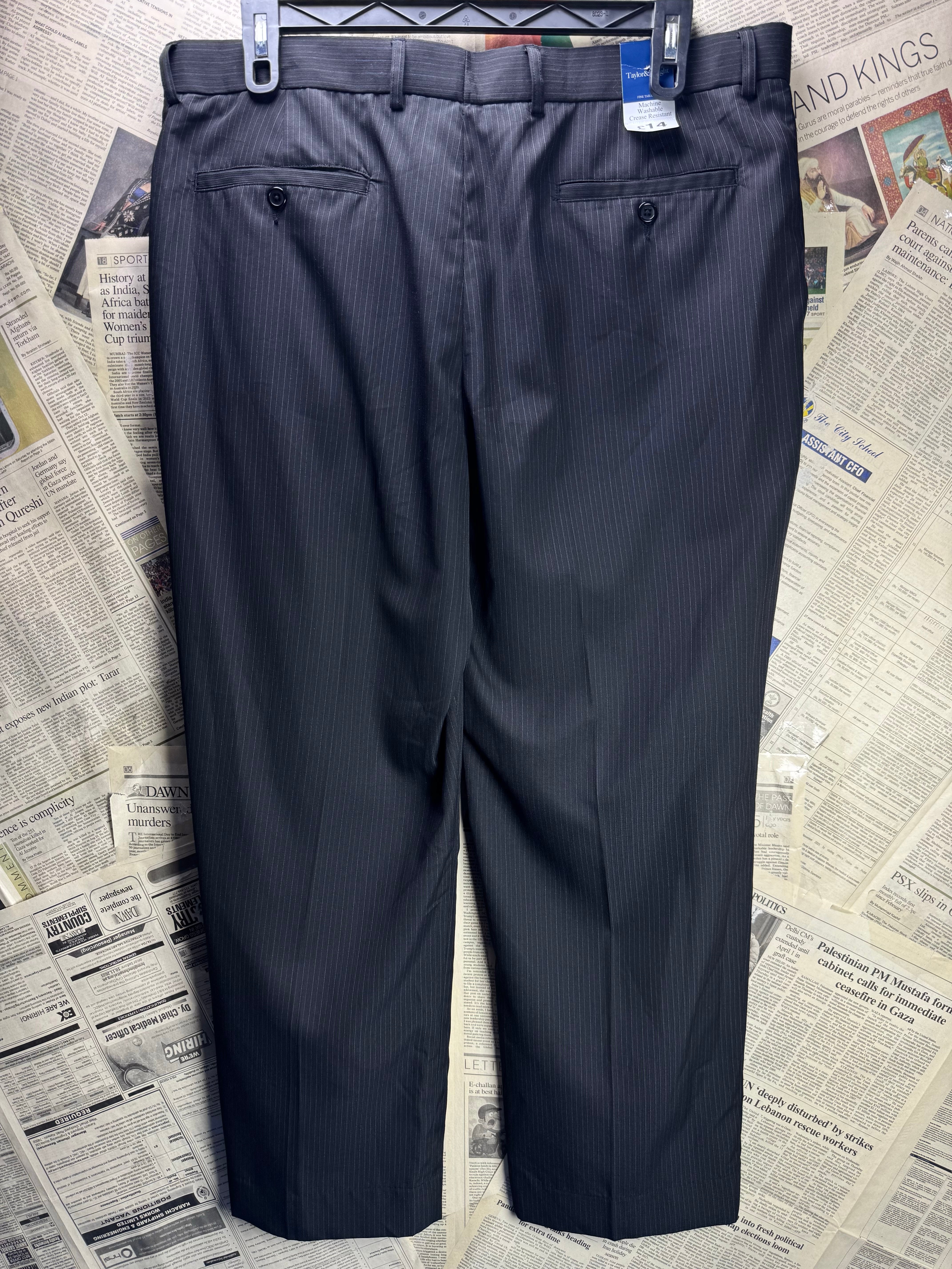 Taylor & Wright® Waist: 38" | Grey | Dress Pant | Poly - Viscose | 2700 - Genuine Maal