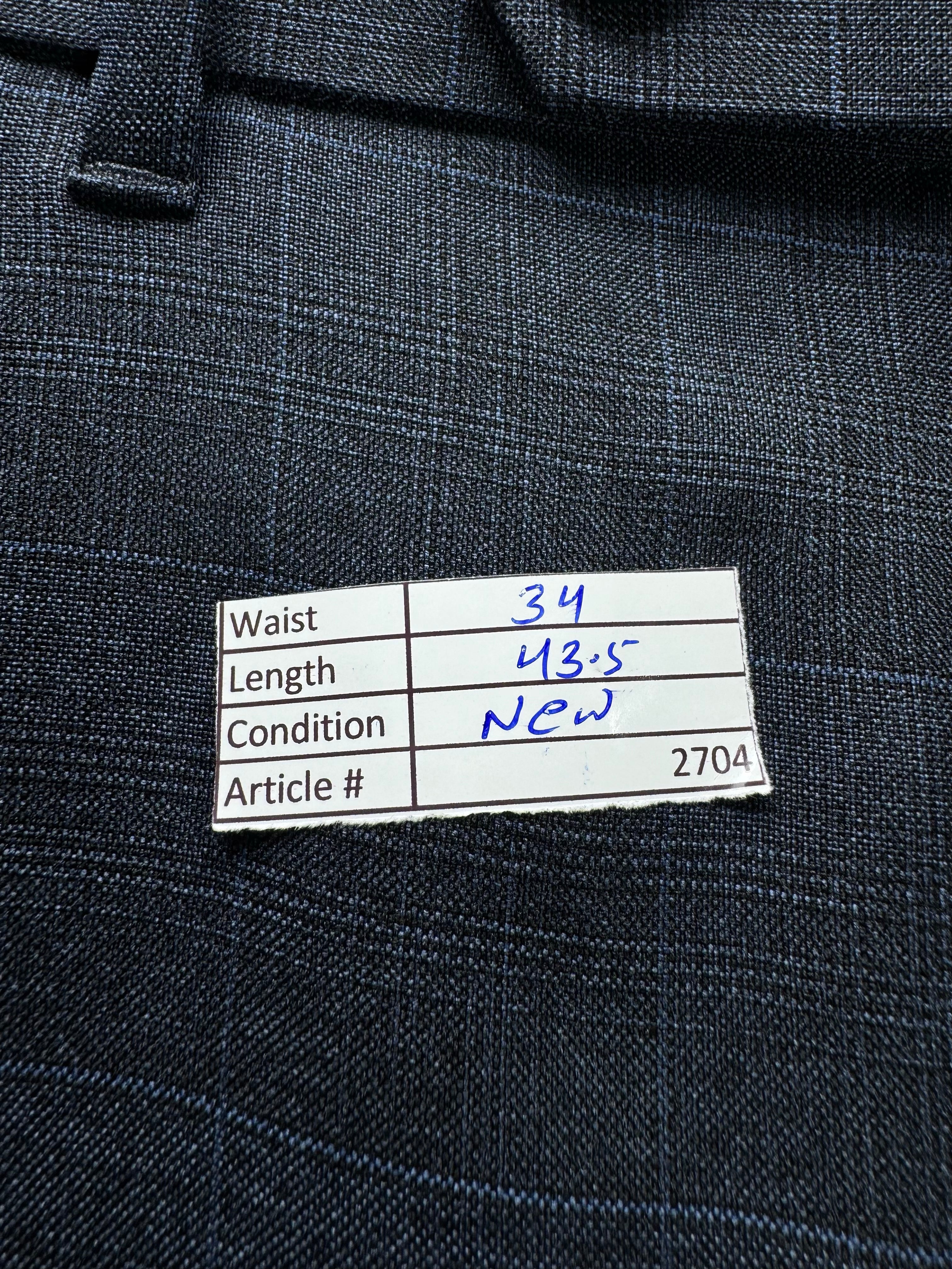 Next® Waist: 34" | Navy | Slim Fit Dress Pants | Polyester | 2704 - Genuine Maal
