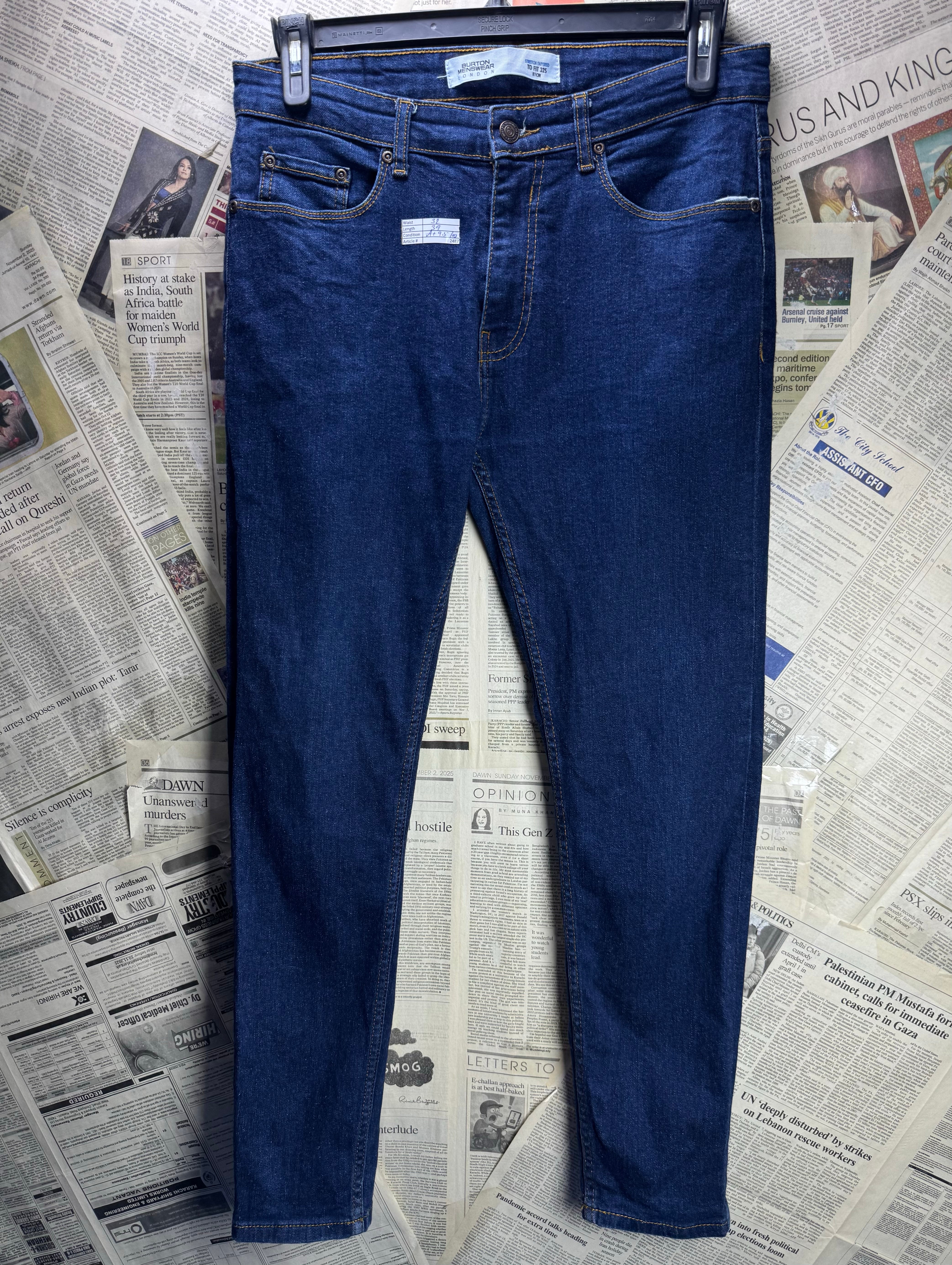 Bruton® Waist: 32" | Blue | Denim Pants | Cotton - Elastane | 2487 - Genuine Maal