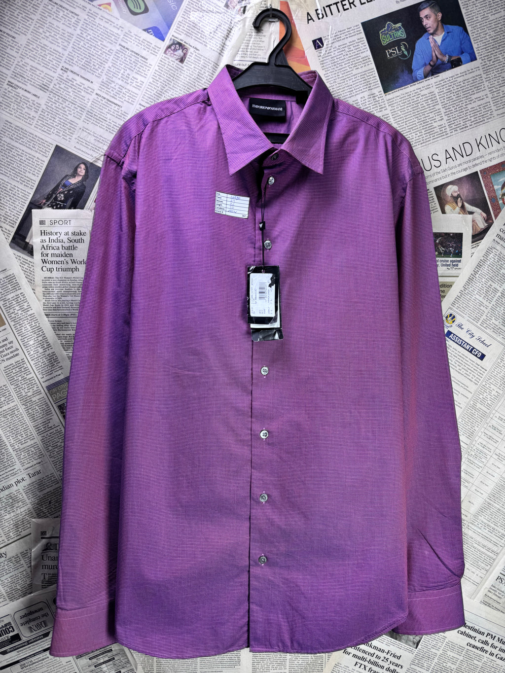 Emporlo Armani® Large | Chest: 23" | Two Tone Color | Shirt | Cotton | 3684 - Genuine Maal