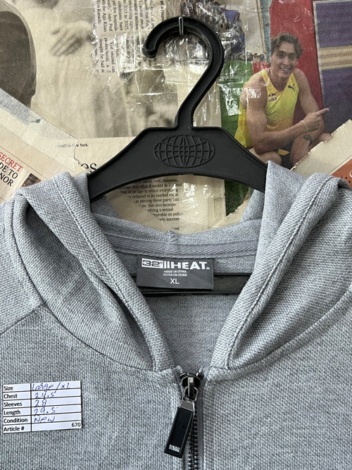 32" Heat® L/XL | Chest: 24.5" | Grey | Full Zipper with Upper Jacket | 670 - Genuine Maal